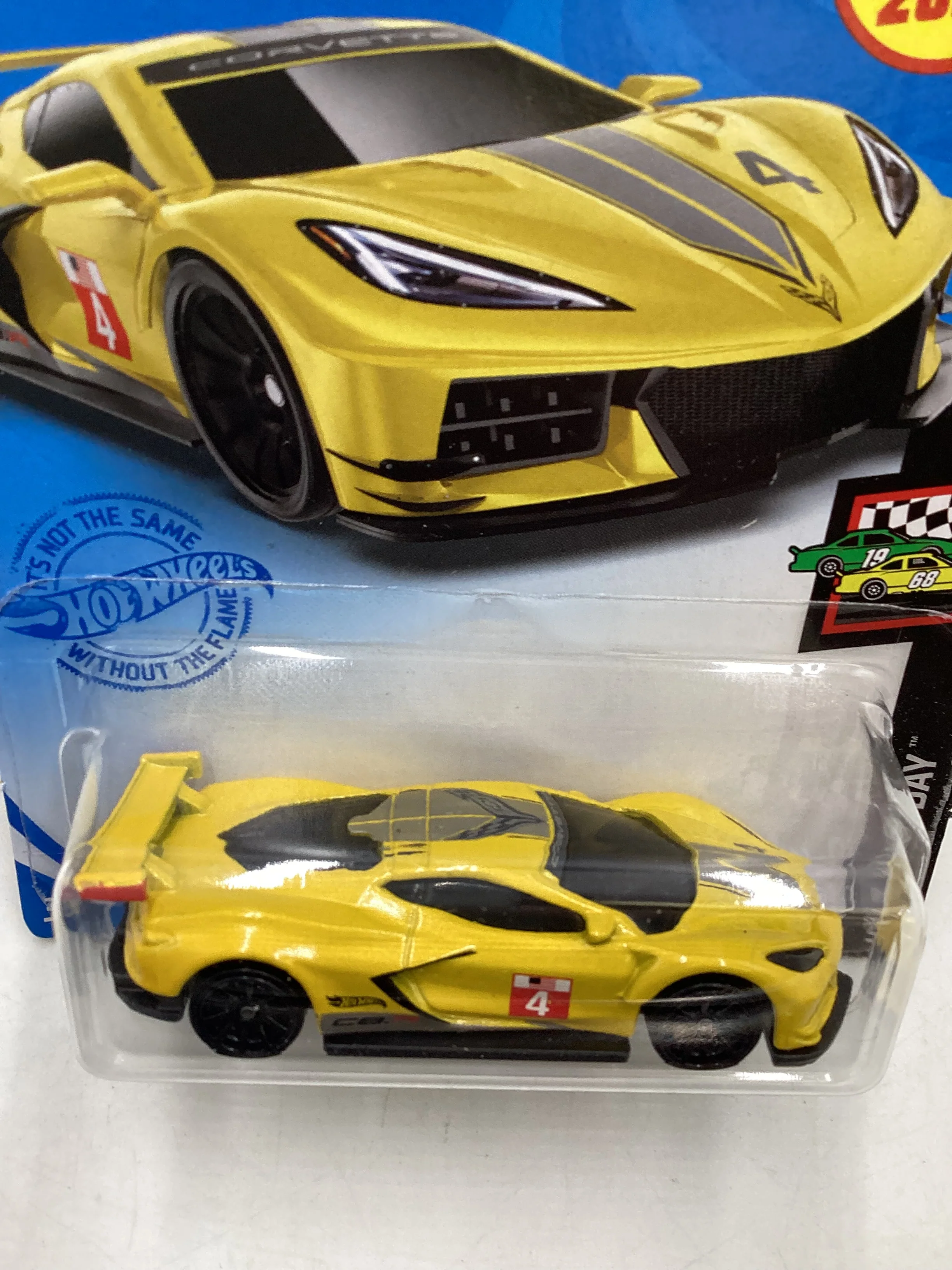 2021 Hot Wheels #105 Corvette C8.R Yellow 12H - Image 6