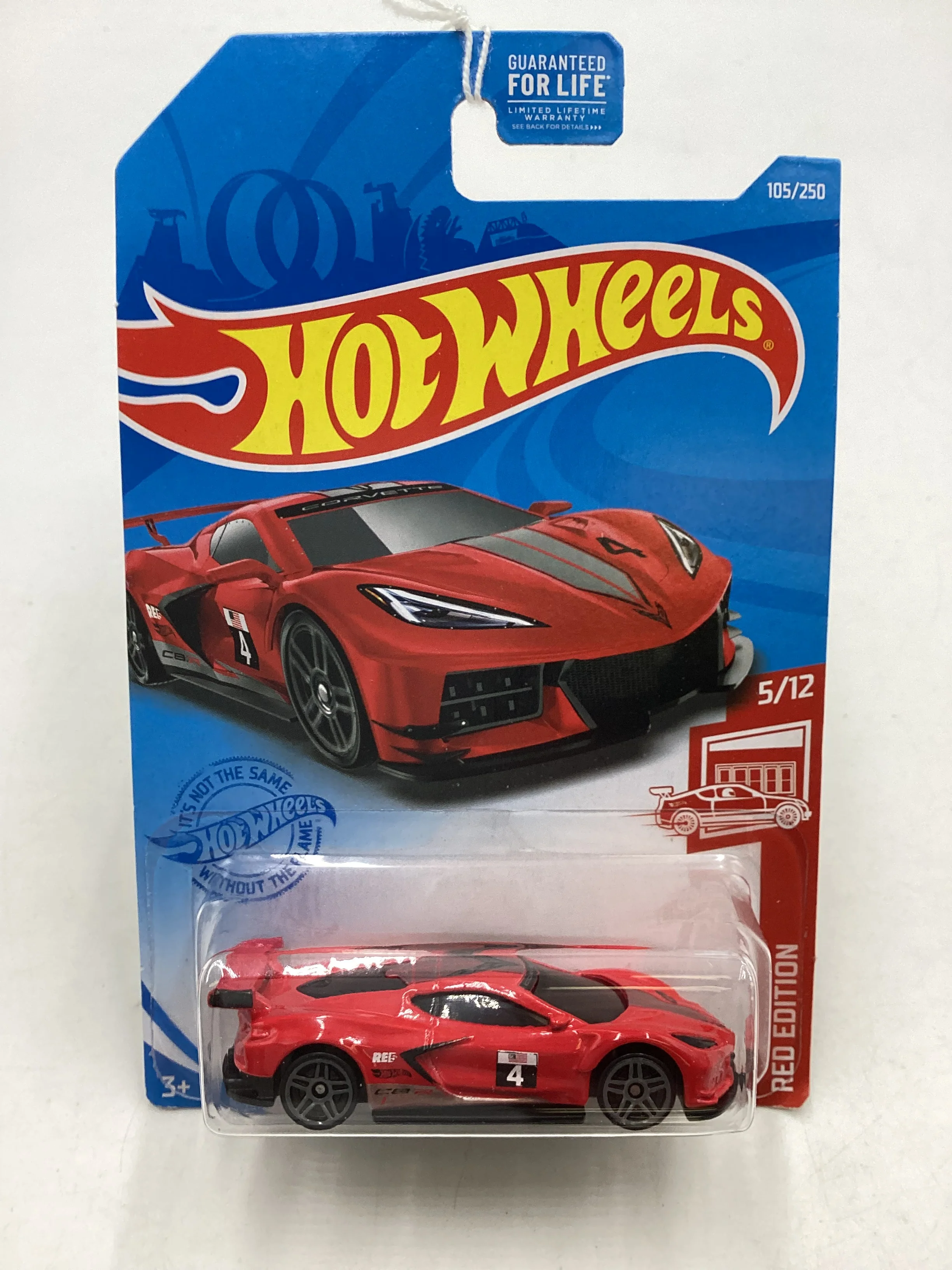 2021 Hot Wheels #105 Red Edition Corvette C8.R  143i - Image 2