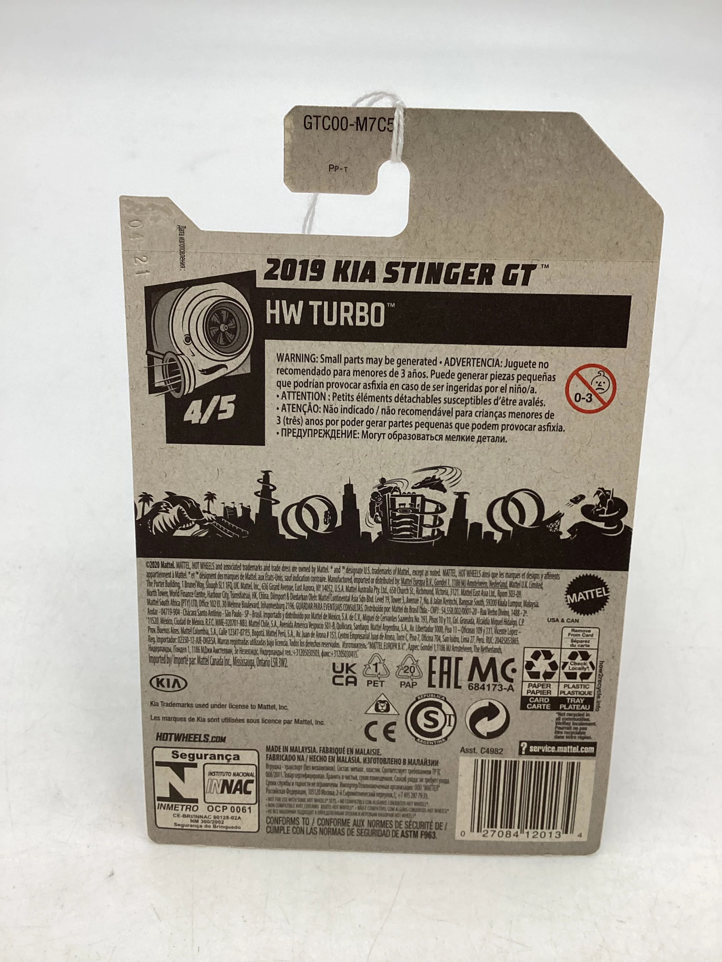2021 Hot wheels #118 2019 Kia Stinger GT Black 61i - Image 7