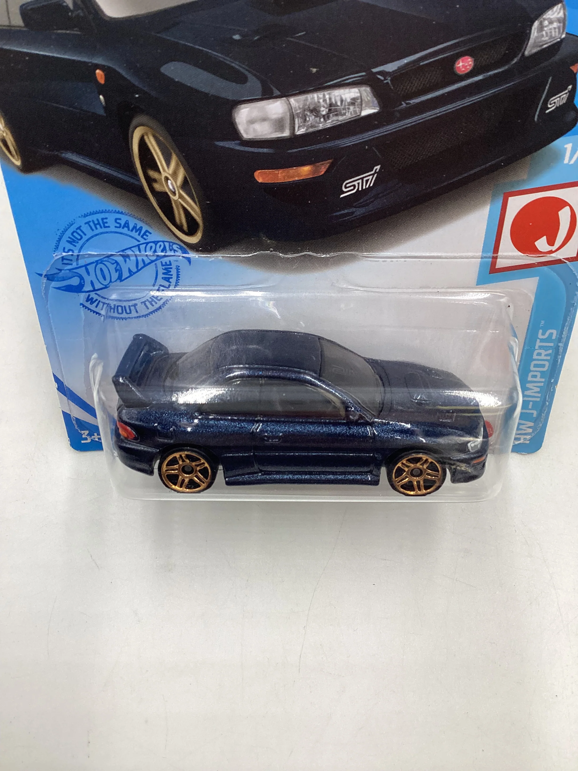 2021 hot wheels #124 *J Hook Crease* 98 Subaru Impreza 22B-STi version Dark Gray 89A - Image 7