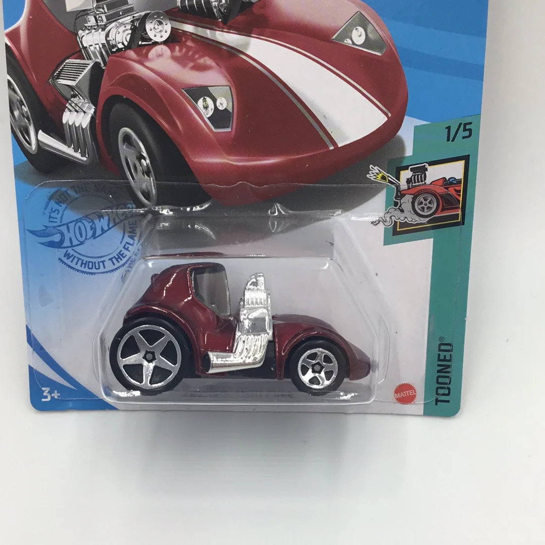 2021 hot wheels #13 Tooned Twin Mill dark red LL3 - Image 2