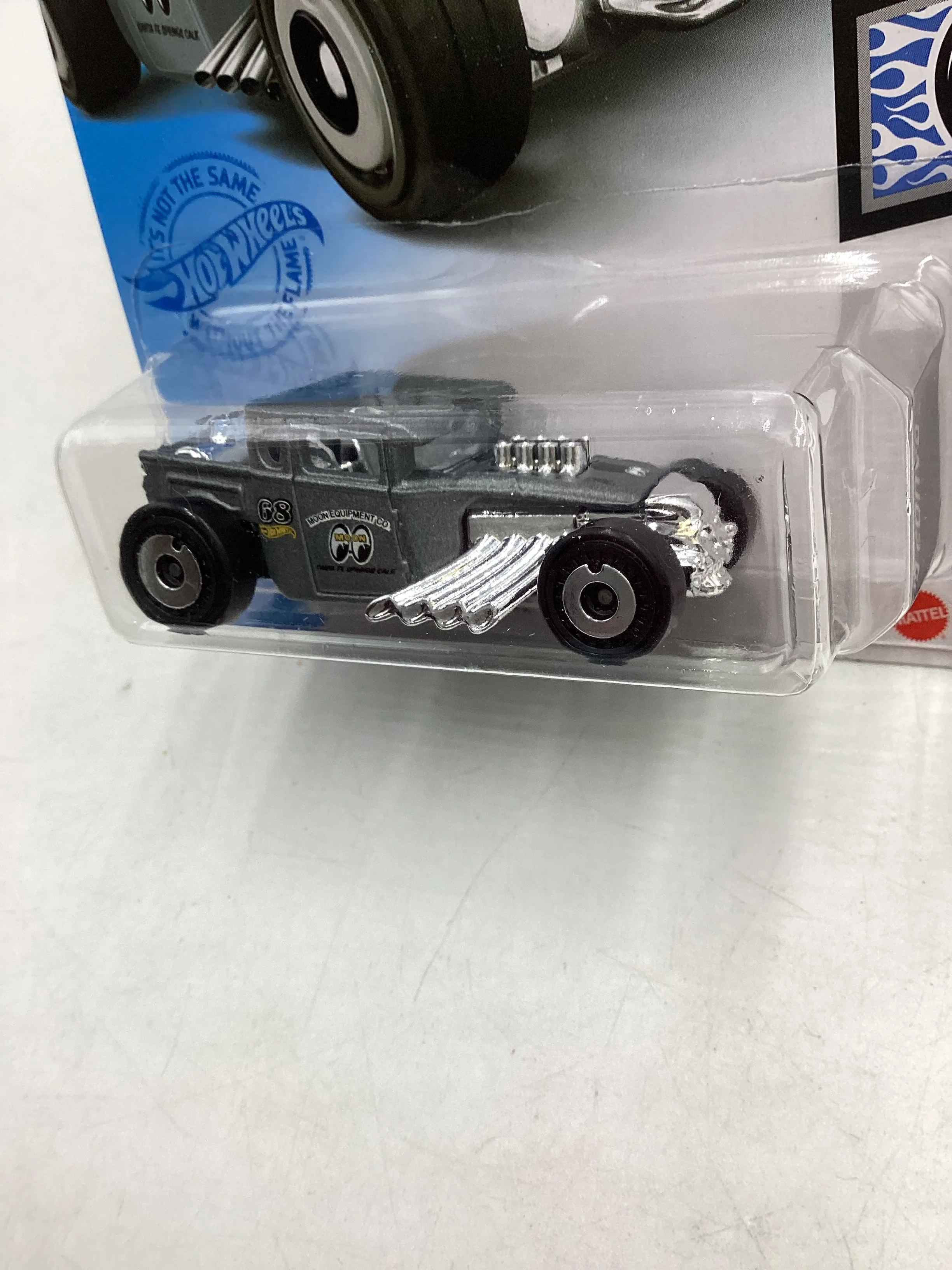 2021 Hot Wheels #161 Bone Shaker Gray Mooneyes 57A - Image 4