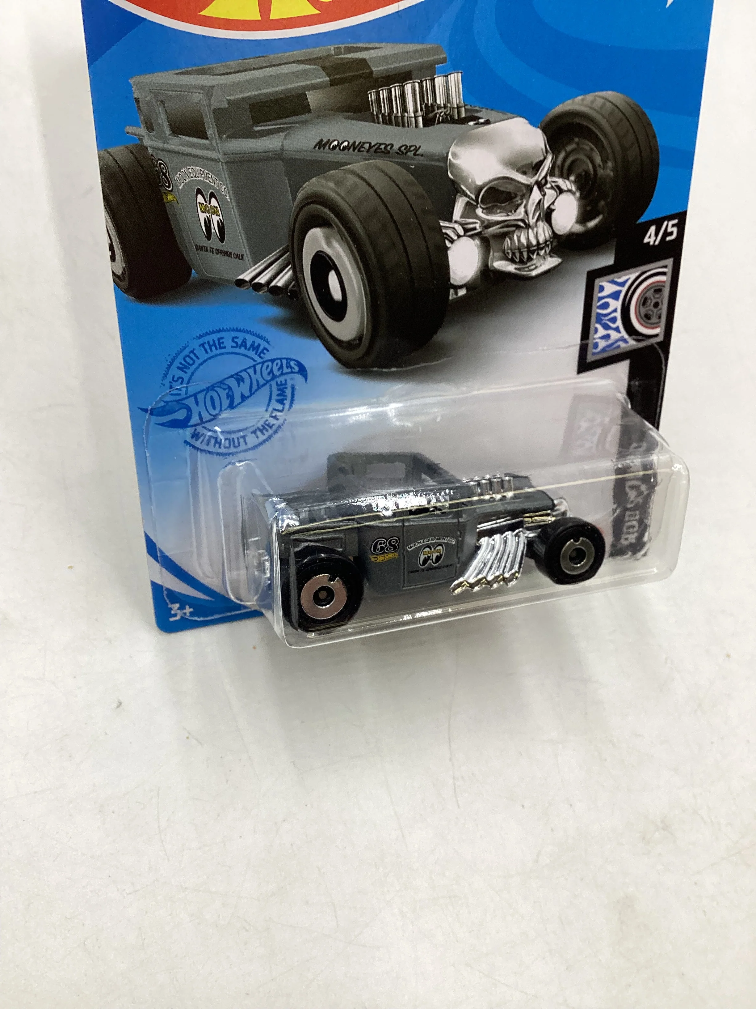 2021 Hot Wheels #161 Bone Shaker Gray Mooneyes 57A - Image 5