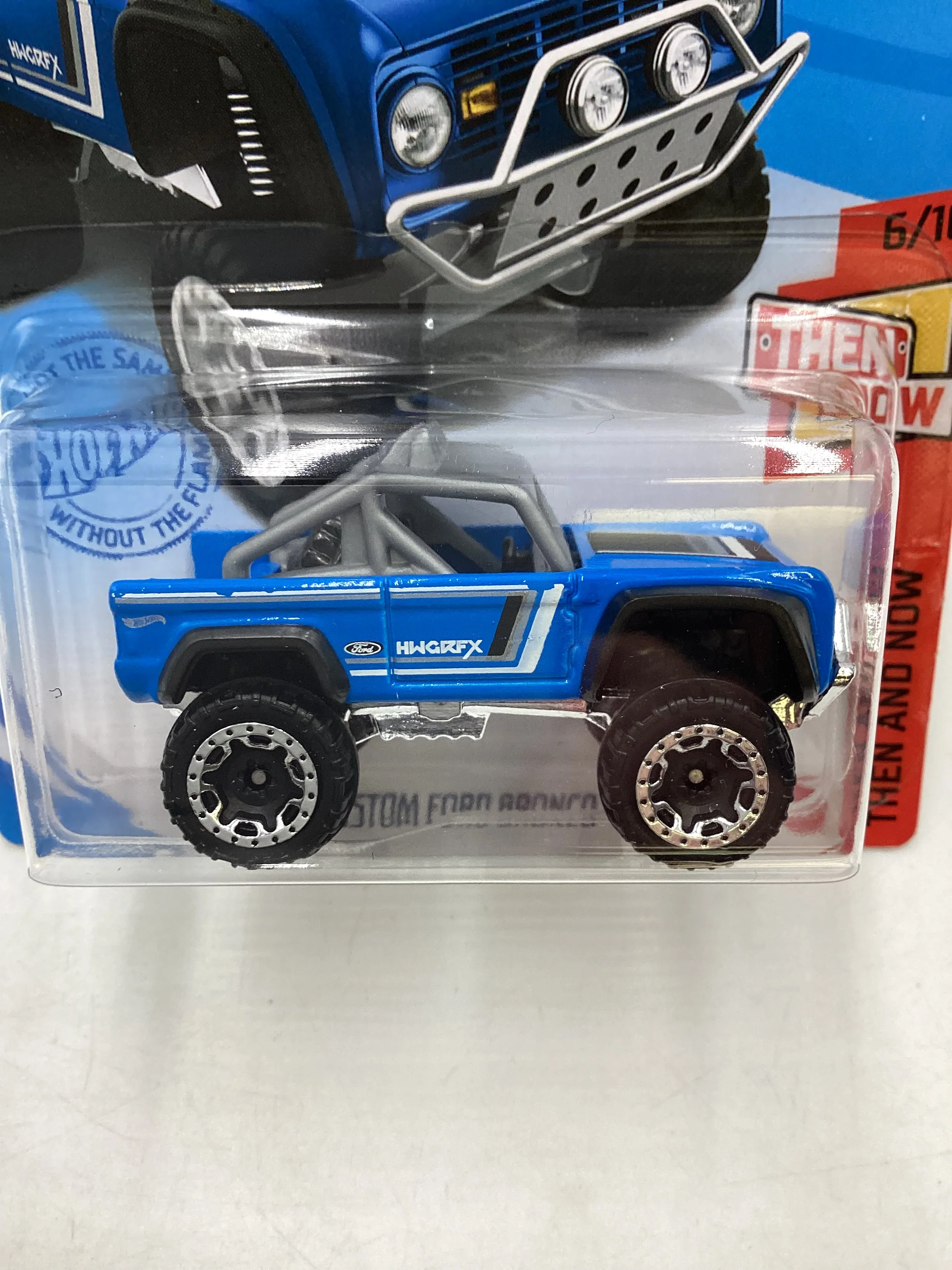 2021 Hot Wheels #163 Custom Ford Bronco Blue 35H - Image 3