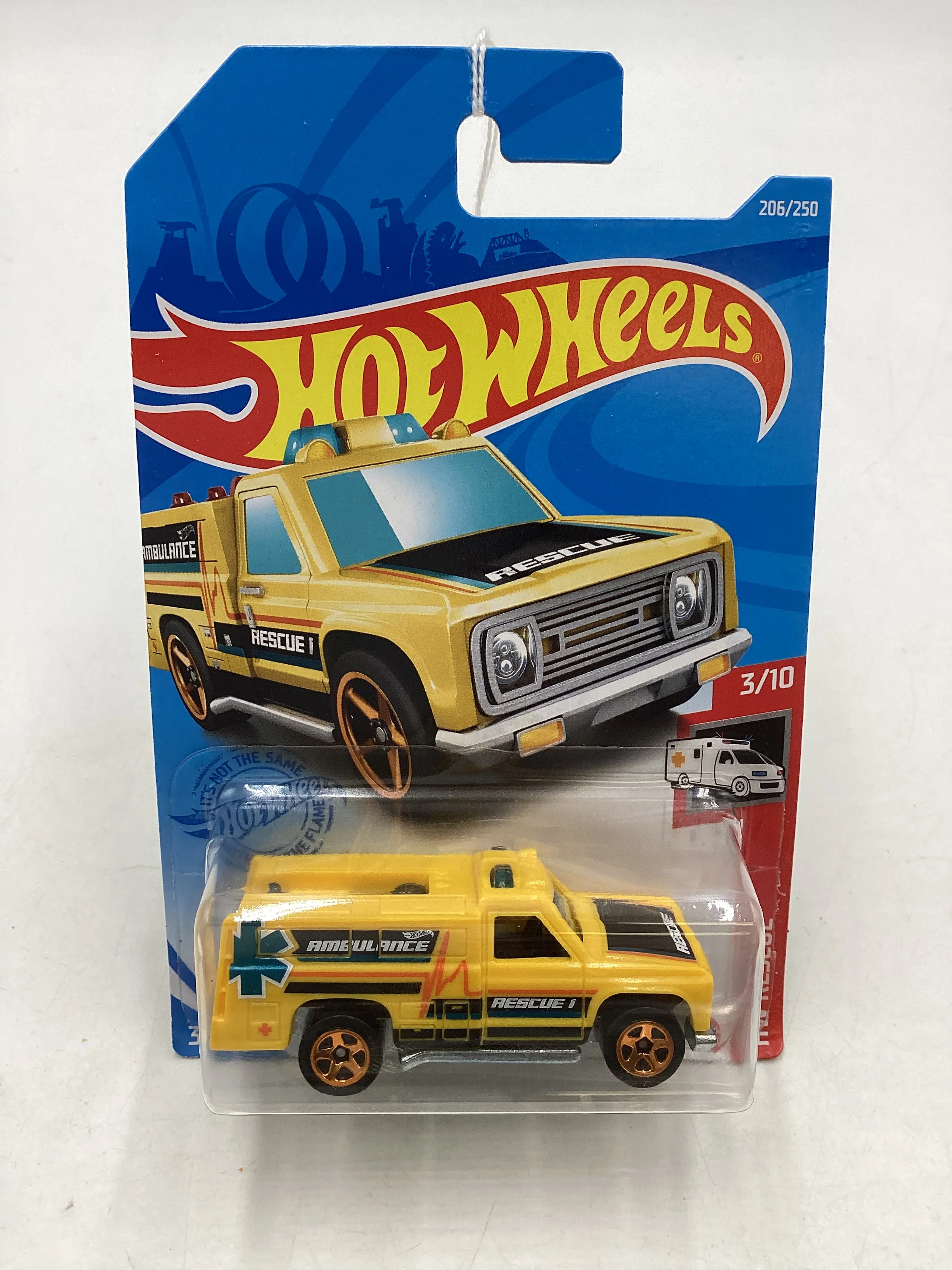 2021 Hot Wheels #206 Rapid Responder Yellow FF2 - Image 2
