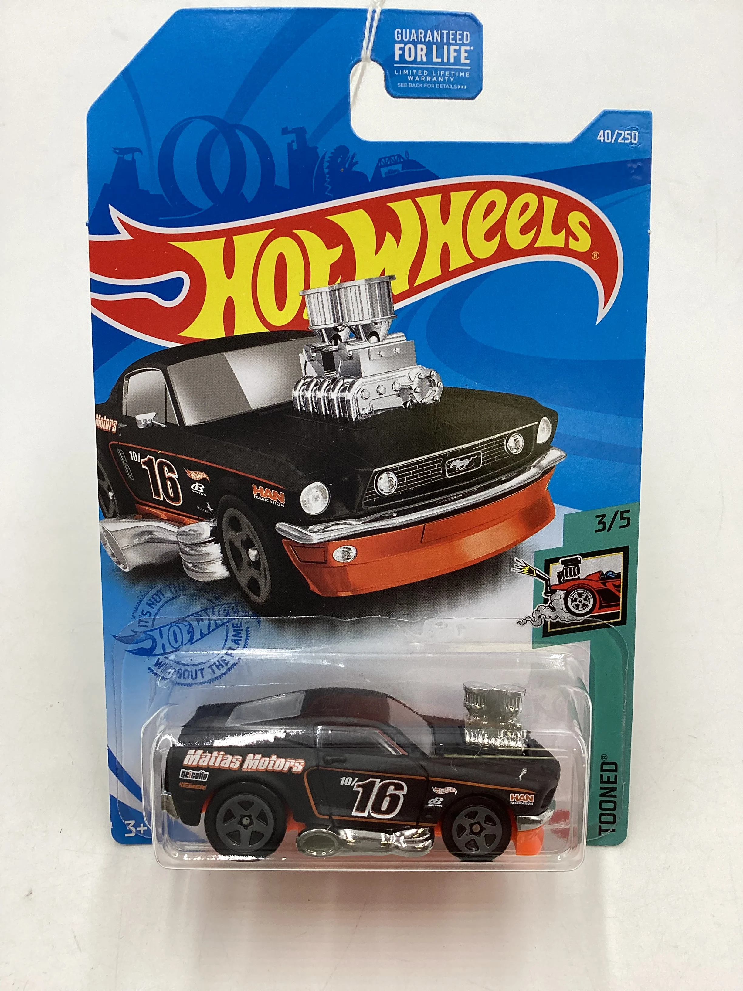 2021 Hot Wheels #40 68 Mustang Black Clear Window 32C - Image 2