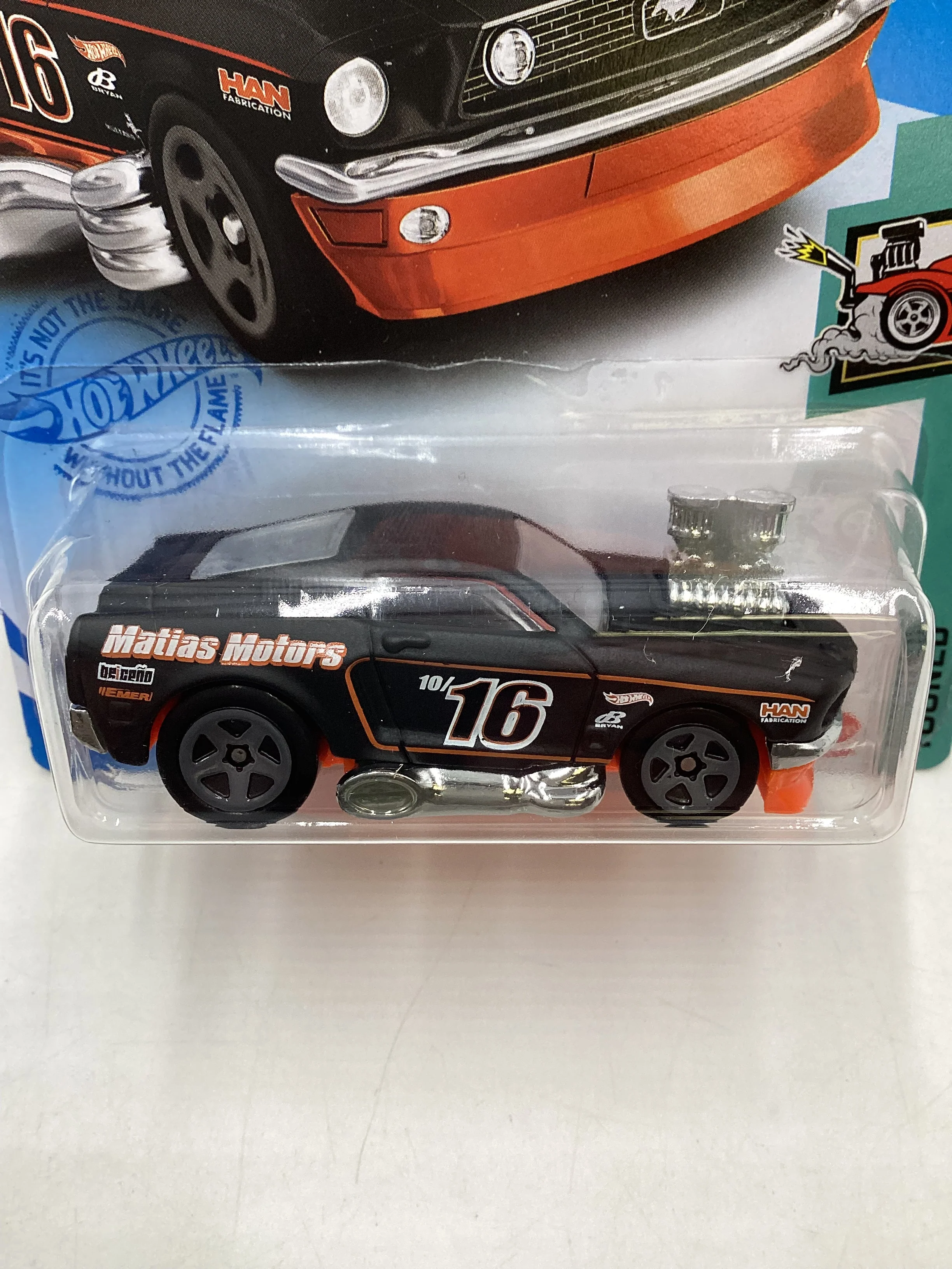 2021 Hot Wheels #40 68 Mustang Black Clear Window 32C - Image 3