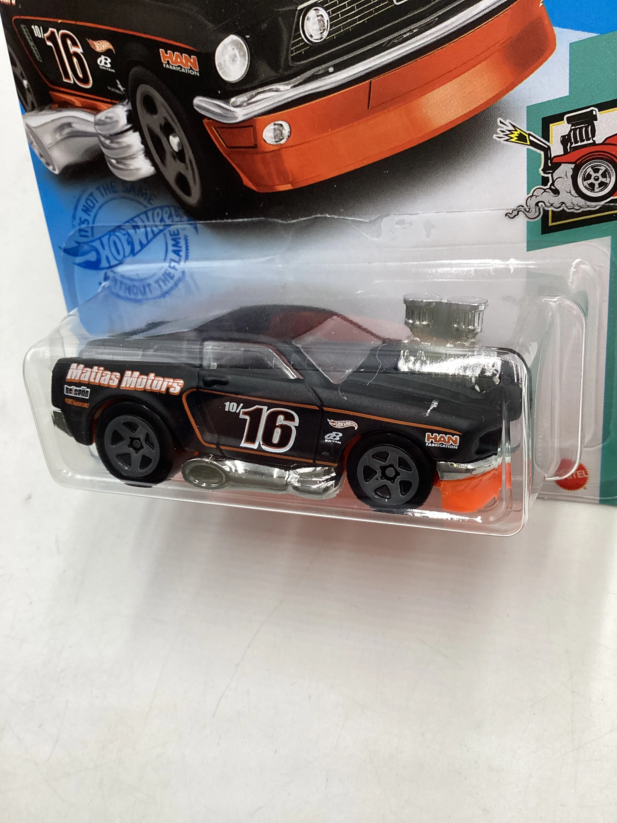 2021 Hot Wheels #40 68 Mustang Black Clear Window 32C - Image 4