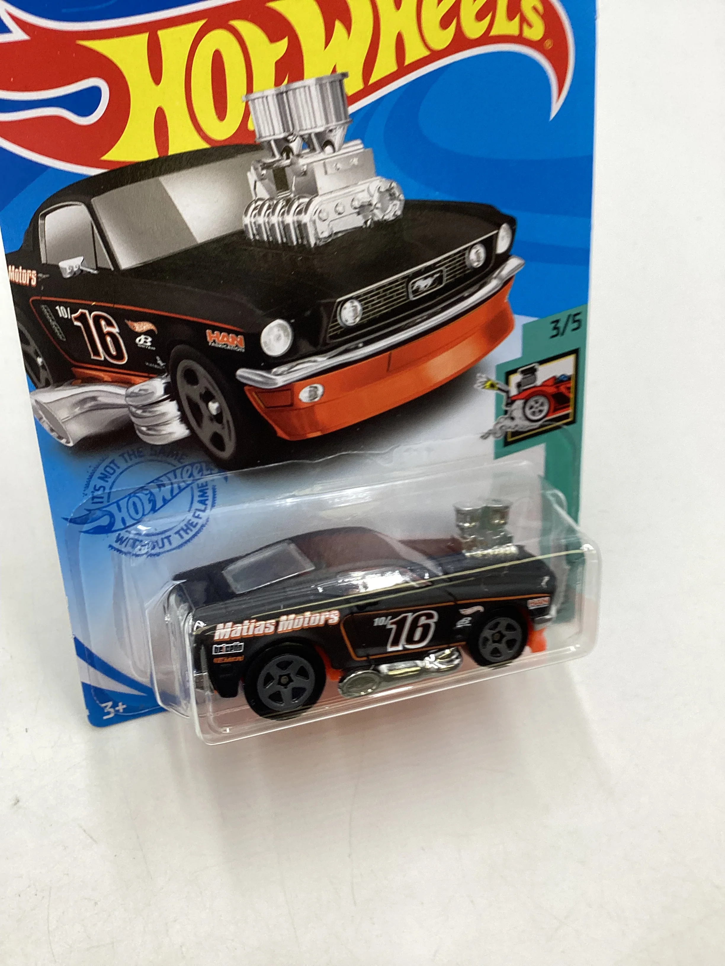 2021 Hot Wheels #40 68 Mustang Black Clear Window 32C - Image 5