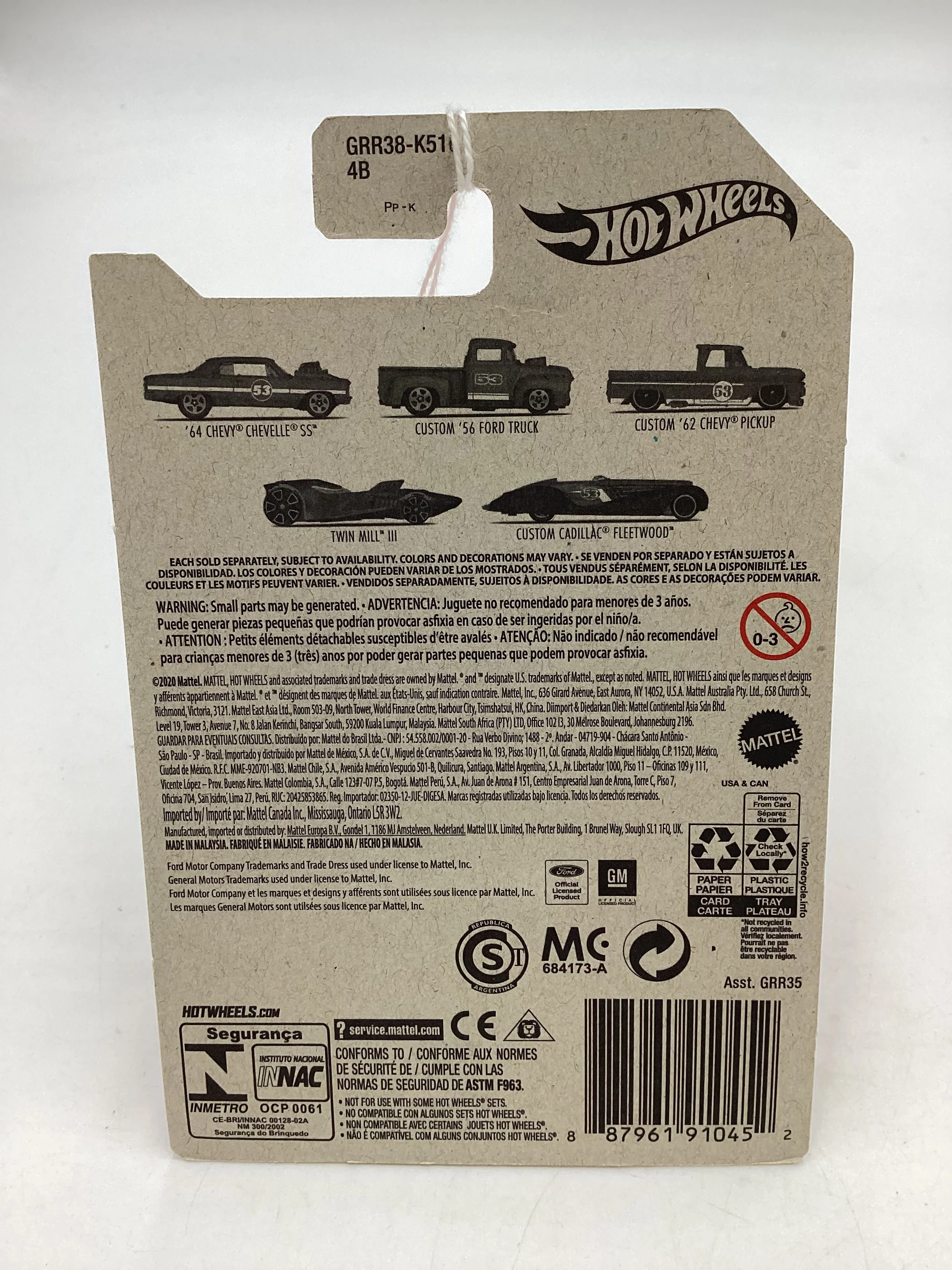 2021 Hot wheels 53rd anniversary Orange and blue Custom 62 Chevy Pickup 158B - Image 7