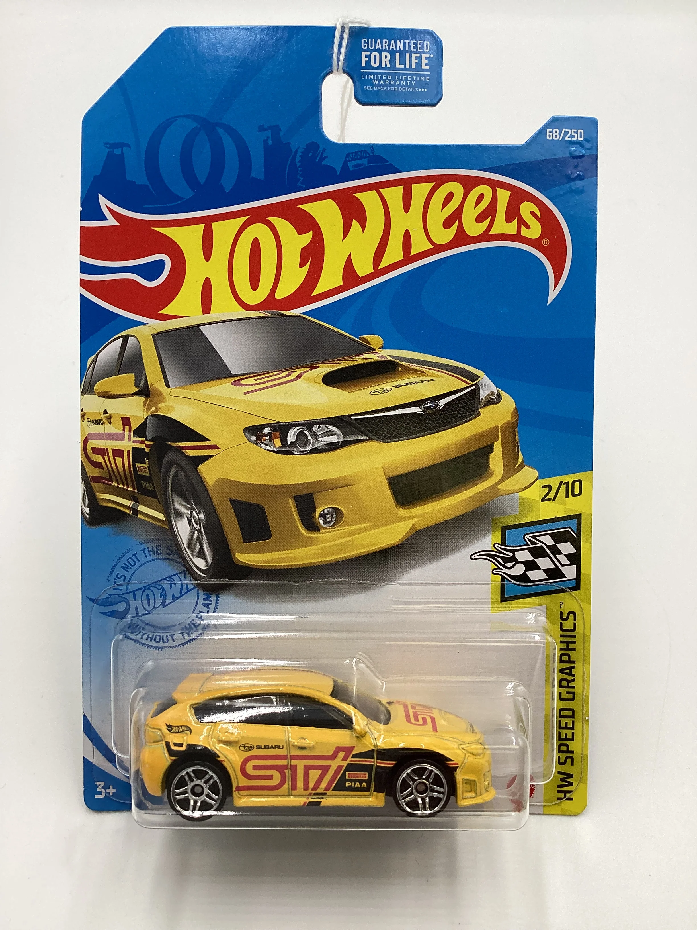 2021 Hot Wheels #68 Subaru WRX STI Yellow 89i - Image 2