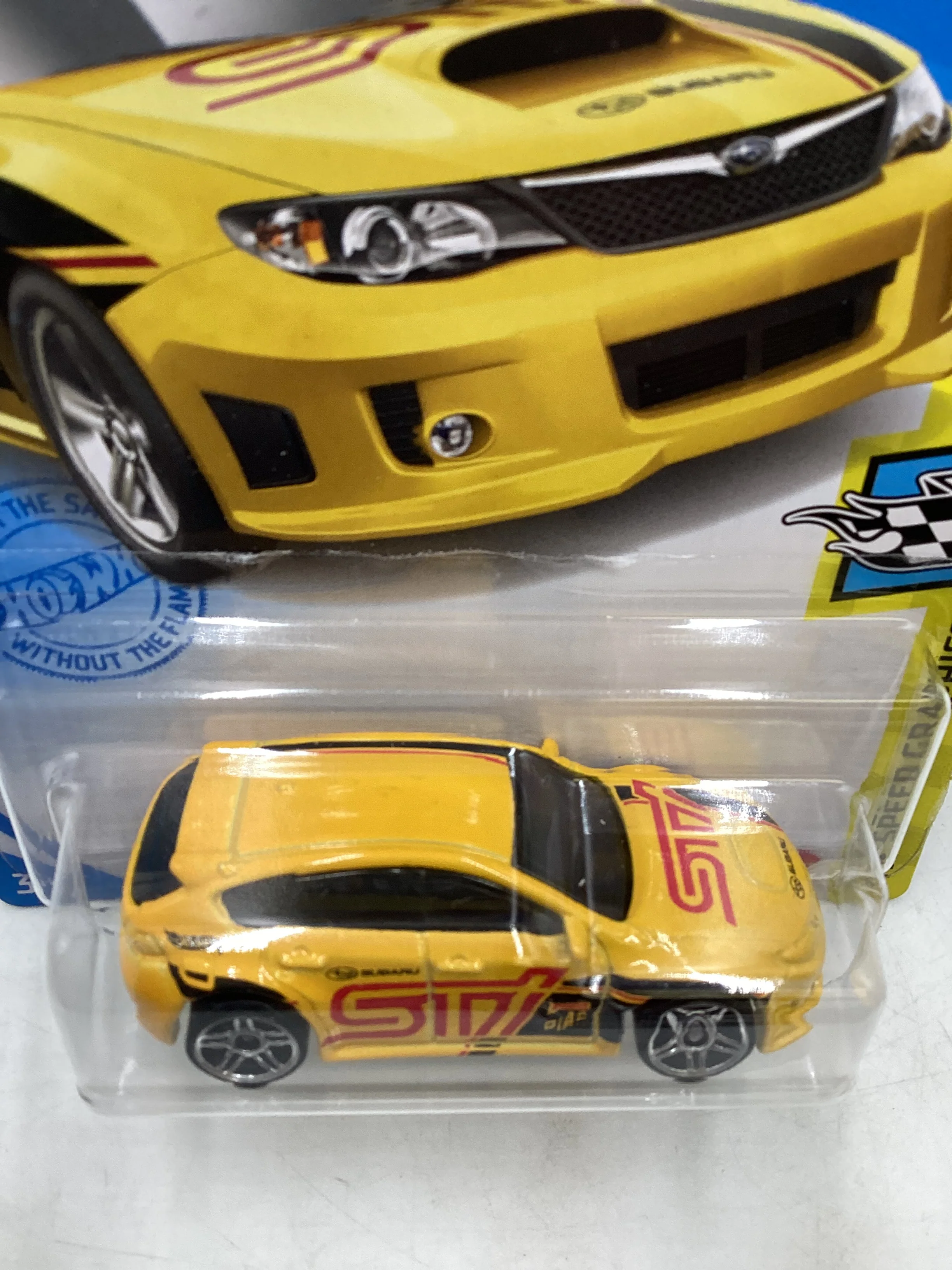 2021 Hot Wheels #68 Subaru WRX STI Yellow 89i - Image 6