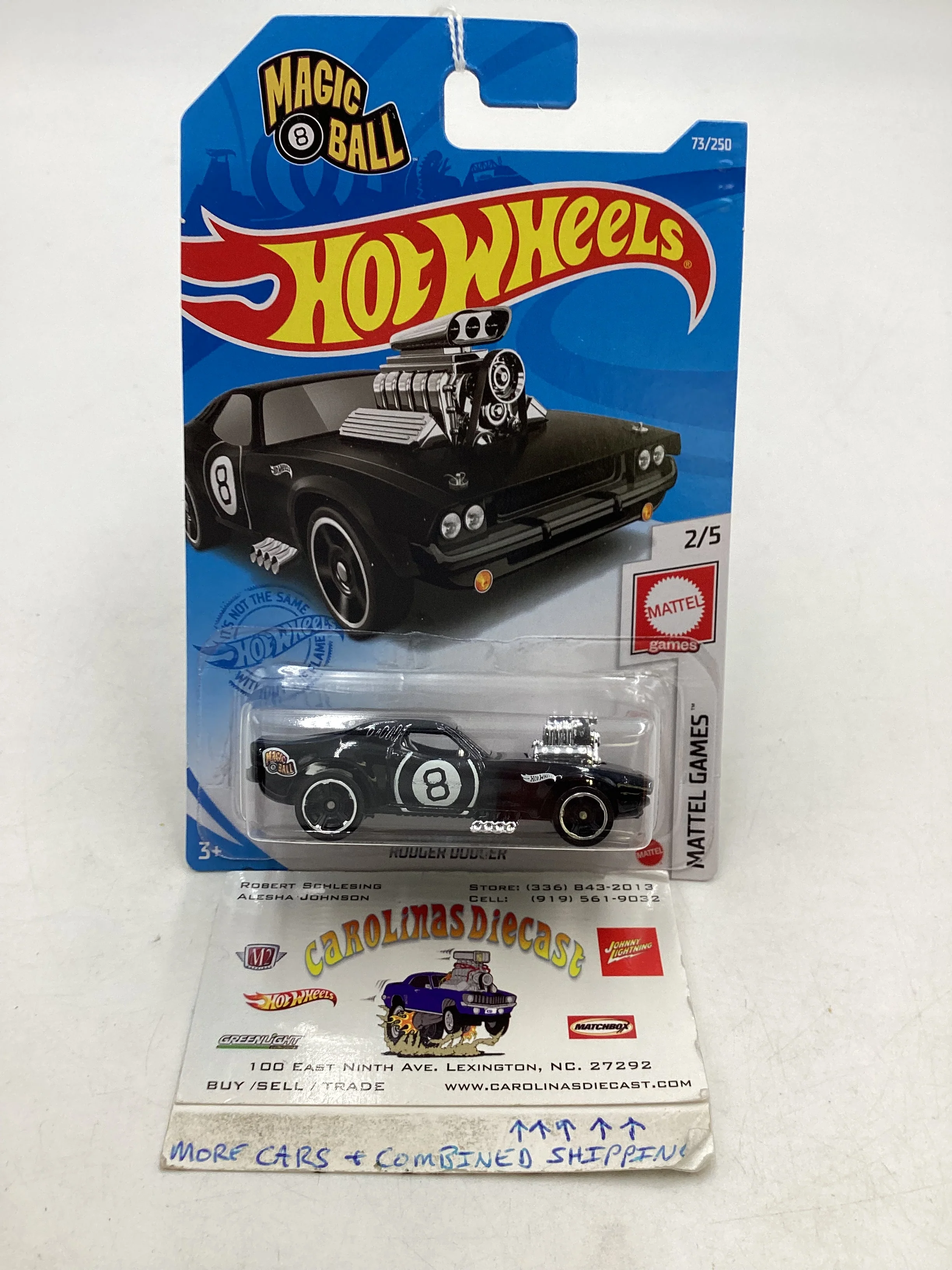 2021 Hot Wheels #73 Rodger Dodger 8 Ball Black 60E
