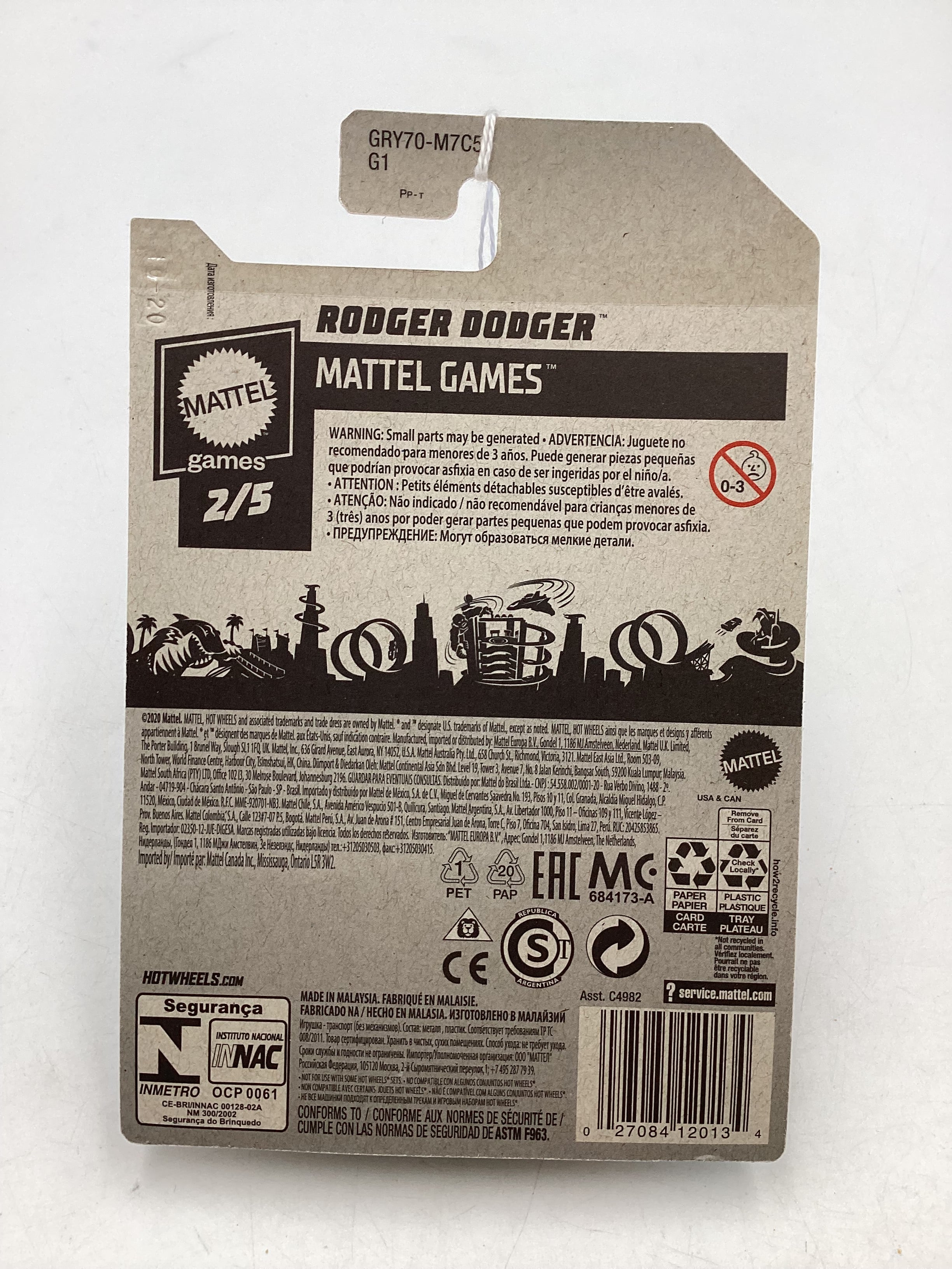 2021 Hot Wheels #73 Rodger Dodger 8 Ball Black 60E - Image 7
