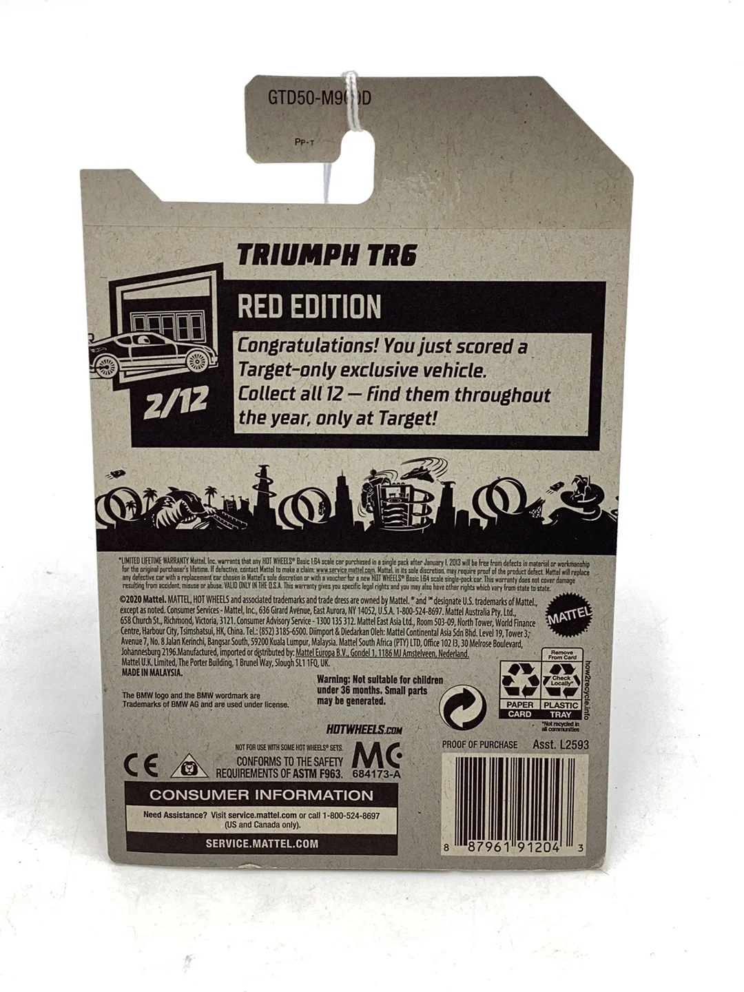 2021 Hot wheels #9 Triumph TR6 Red Edition 144B - Image 7