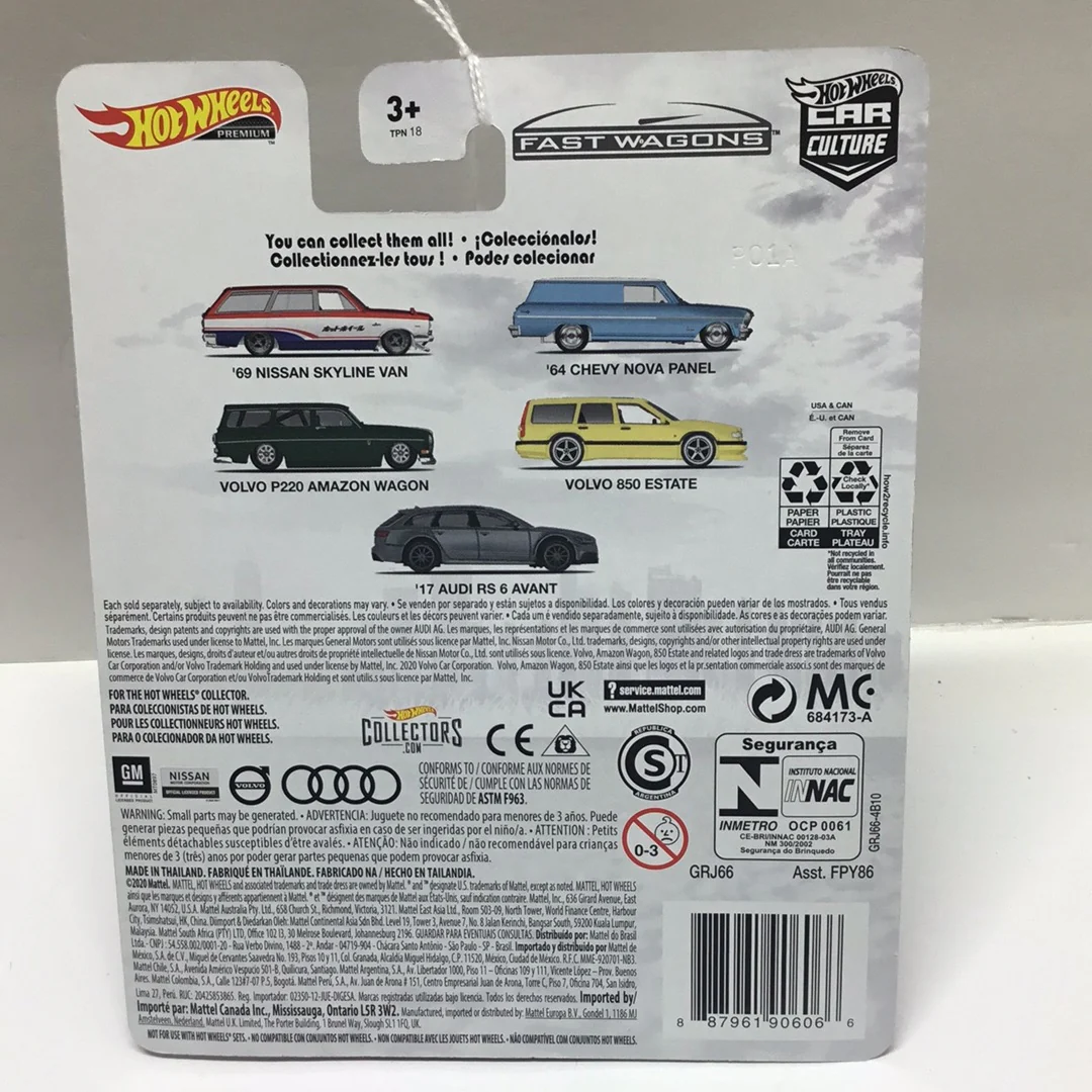 2021 Hot wheels Car Culture Fast wagons #2 64 Chevy Nova Panel 244D - Image 4