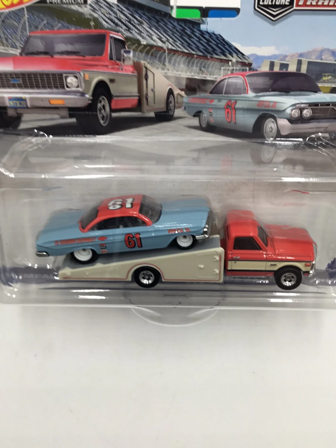 2023 HOT WHEELS CAR CULTURE TEAM TRANSPORT 1961 Impala 1972 Chevy Ramp Truck #54 279H - Image 3
