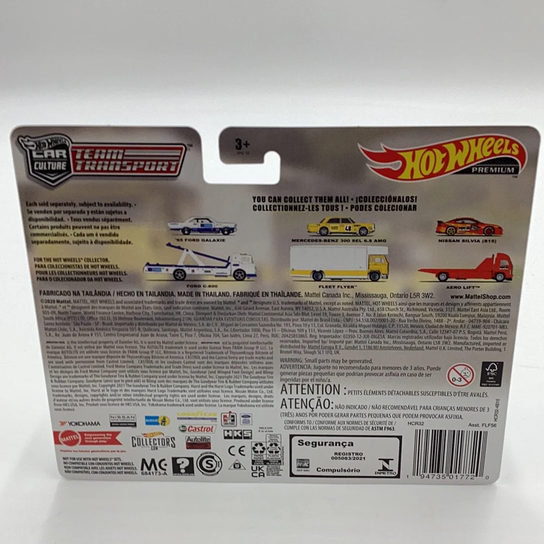 2021 HOT WHEELS CAR CULTURE TEAM TRANSPORT Mercedes Benz 300sel 6.8 amg fleet flyer #39 280C - Image 6