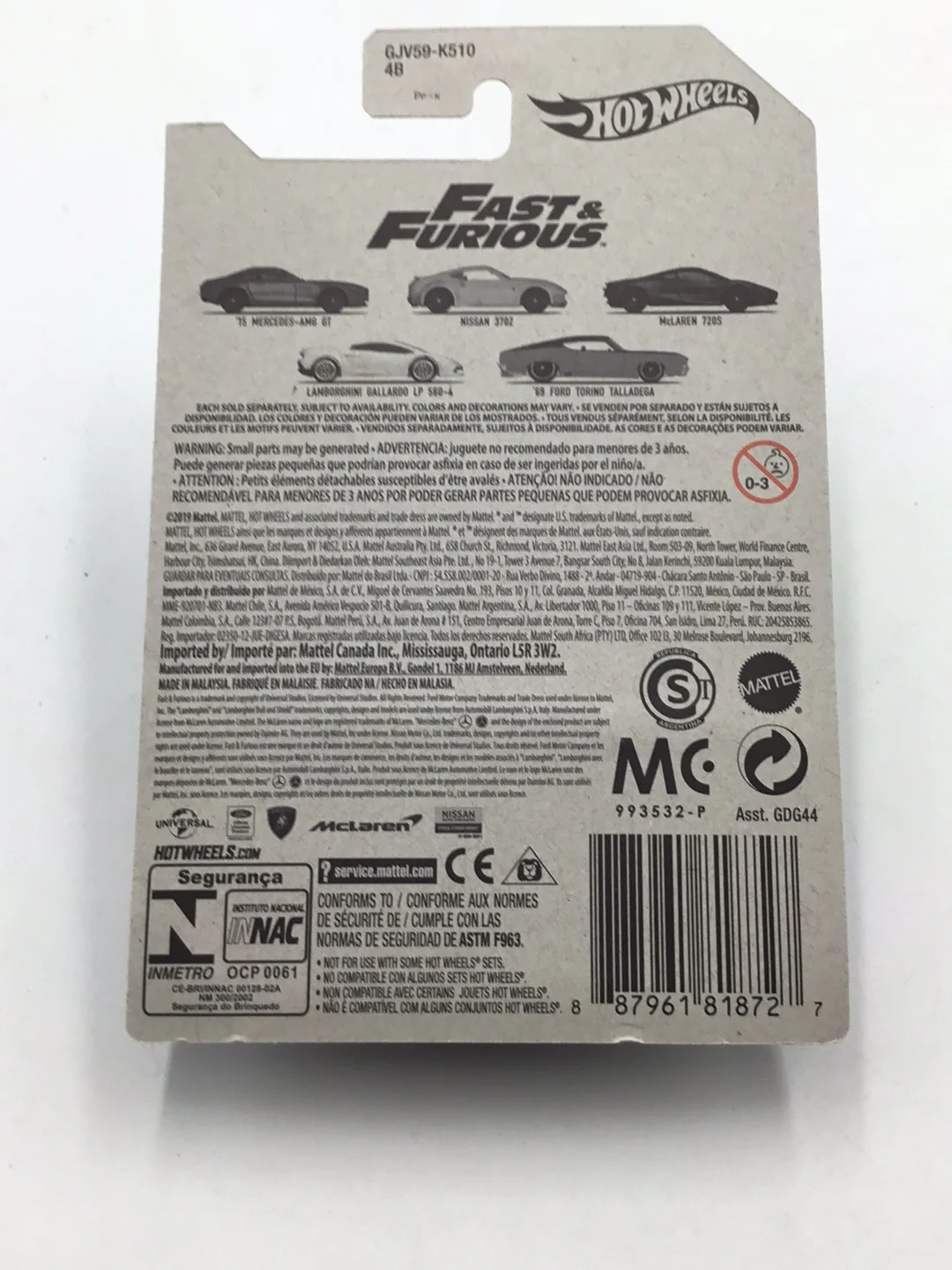 2021 Hot wheels fast and furious 3/5 McLaren 720S LL2 - Image 6