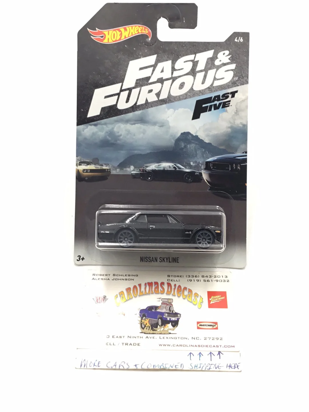 2021 Hot wheels fast and furious 4/6 Nissan Skyline FF8
