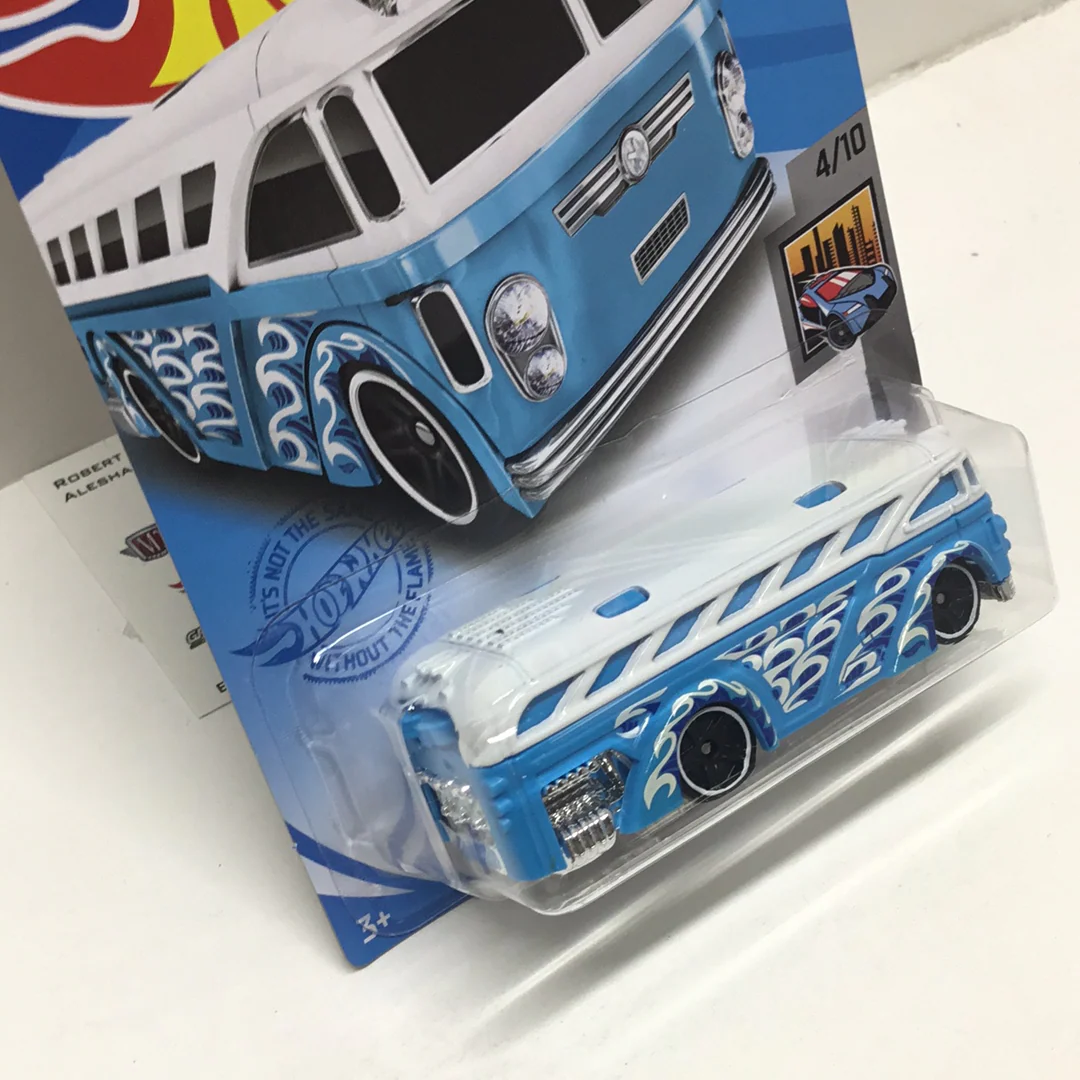 2021 hot wheels  #55 Surfin School Bus white 55G - Image 3