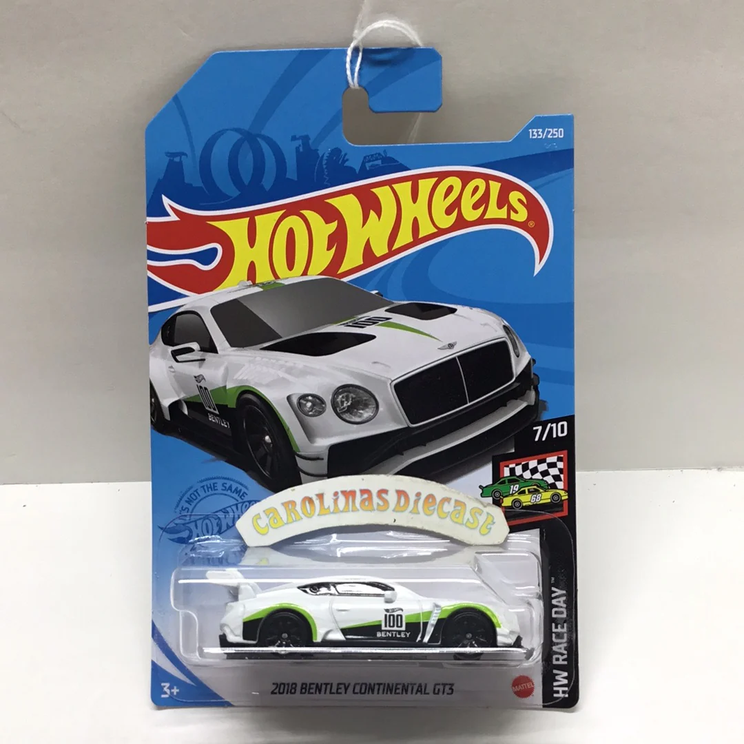 2021 hot wheels #133 2018 Bentley Continental GT3 white 78F