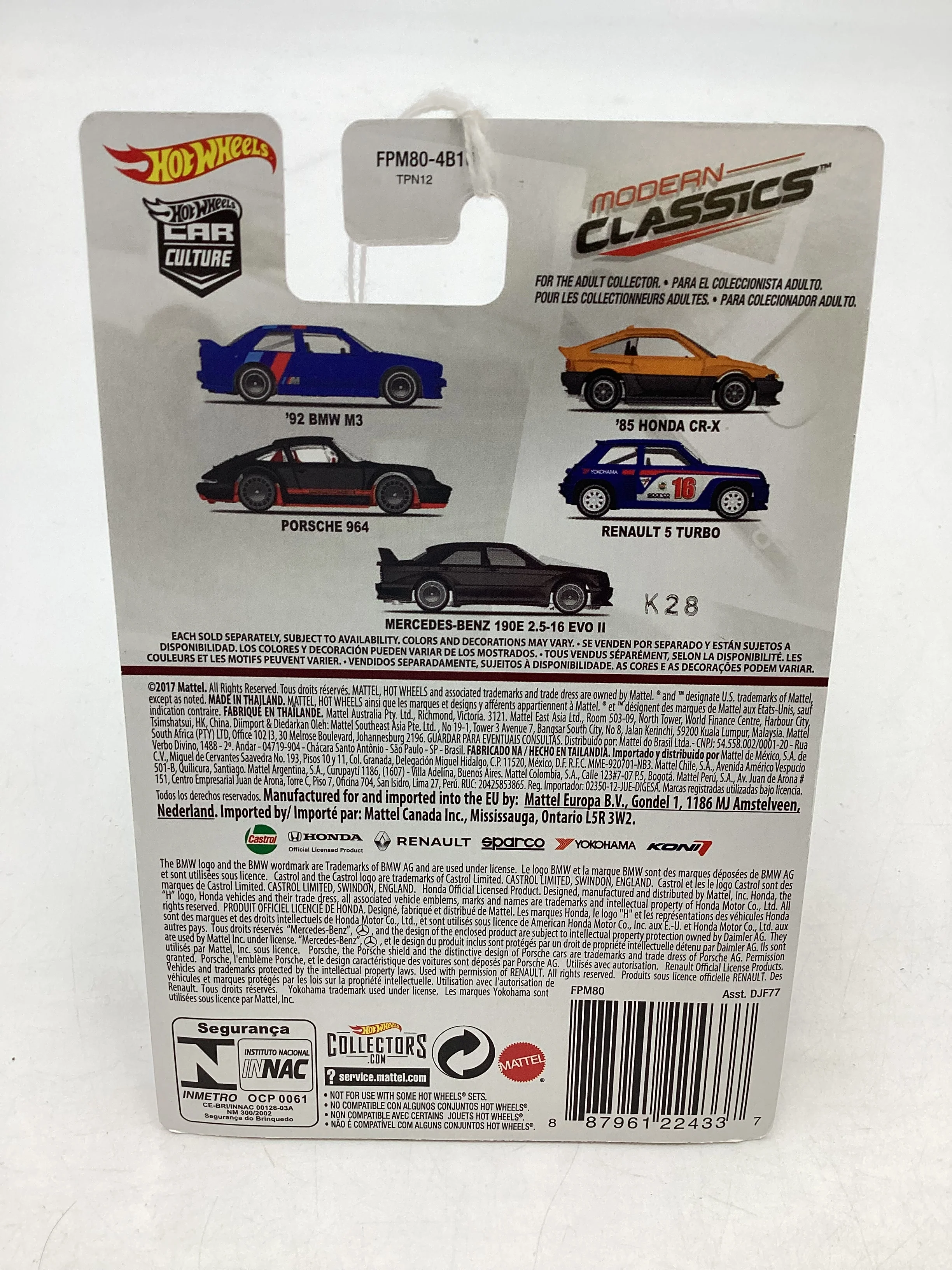 2017 Hot Wheels Modern Classics 2/5 85 Honda CR-X 245C - Image 7