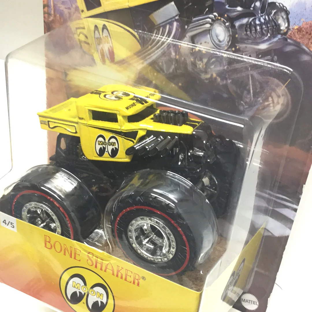 2021 Hot wheels monster Trucks redlines Bone Shaker Mooneyes 4/5 131C - Image 2