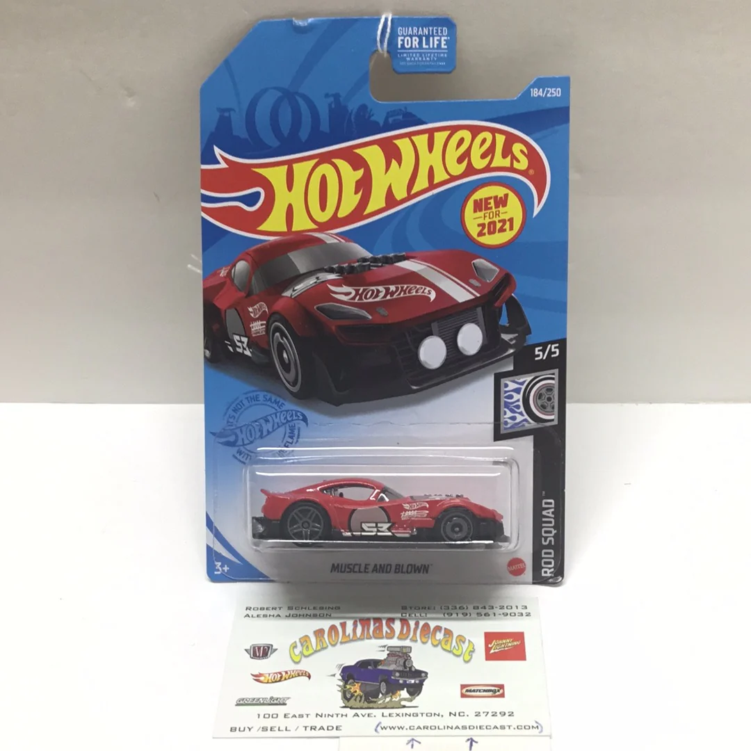 2021 hot wheels Q case #184 Muscle and Blown Red WW7