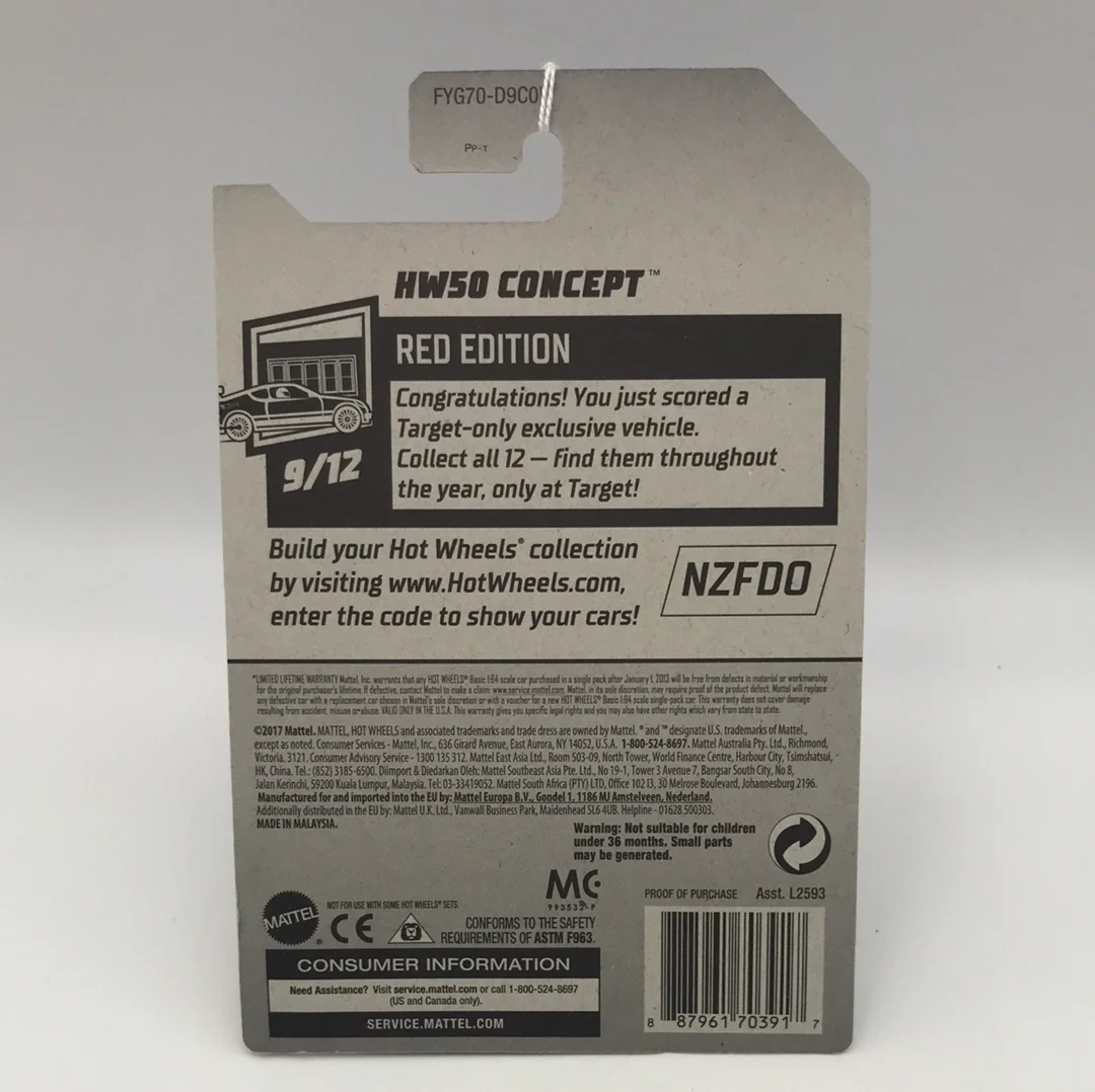 2021 hot wheels red edition #131 HW50 Concept target red GG8 - Image 4