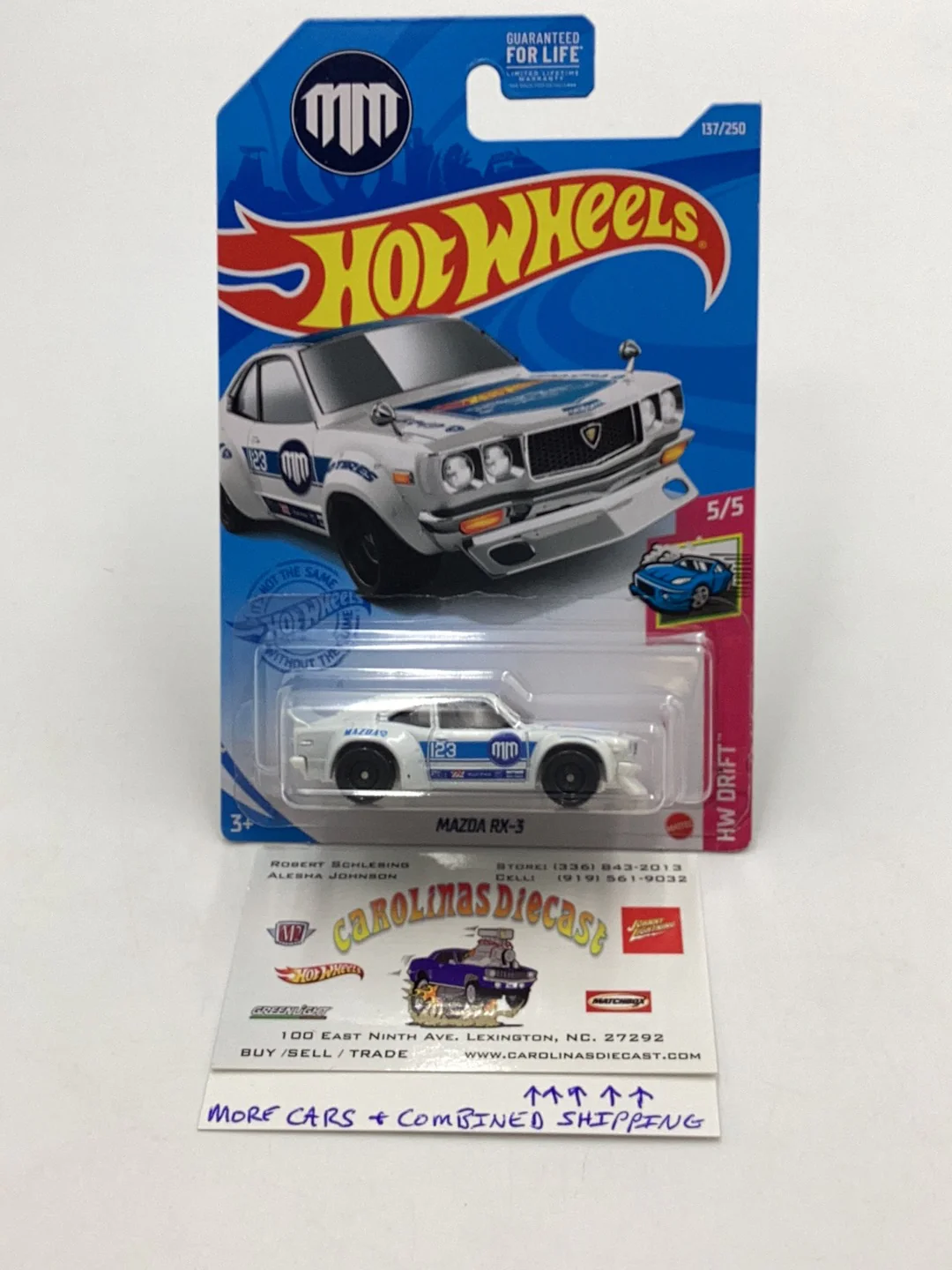 2021 hot wheels super treasure hunt #137 Mazda RX-3 with protector