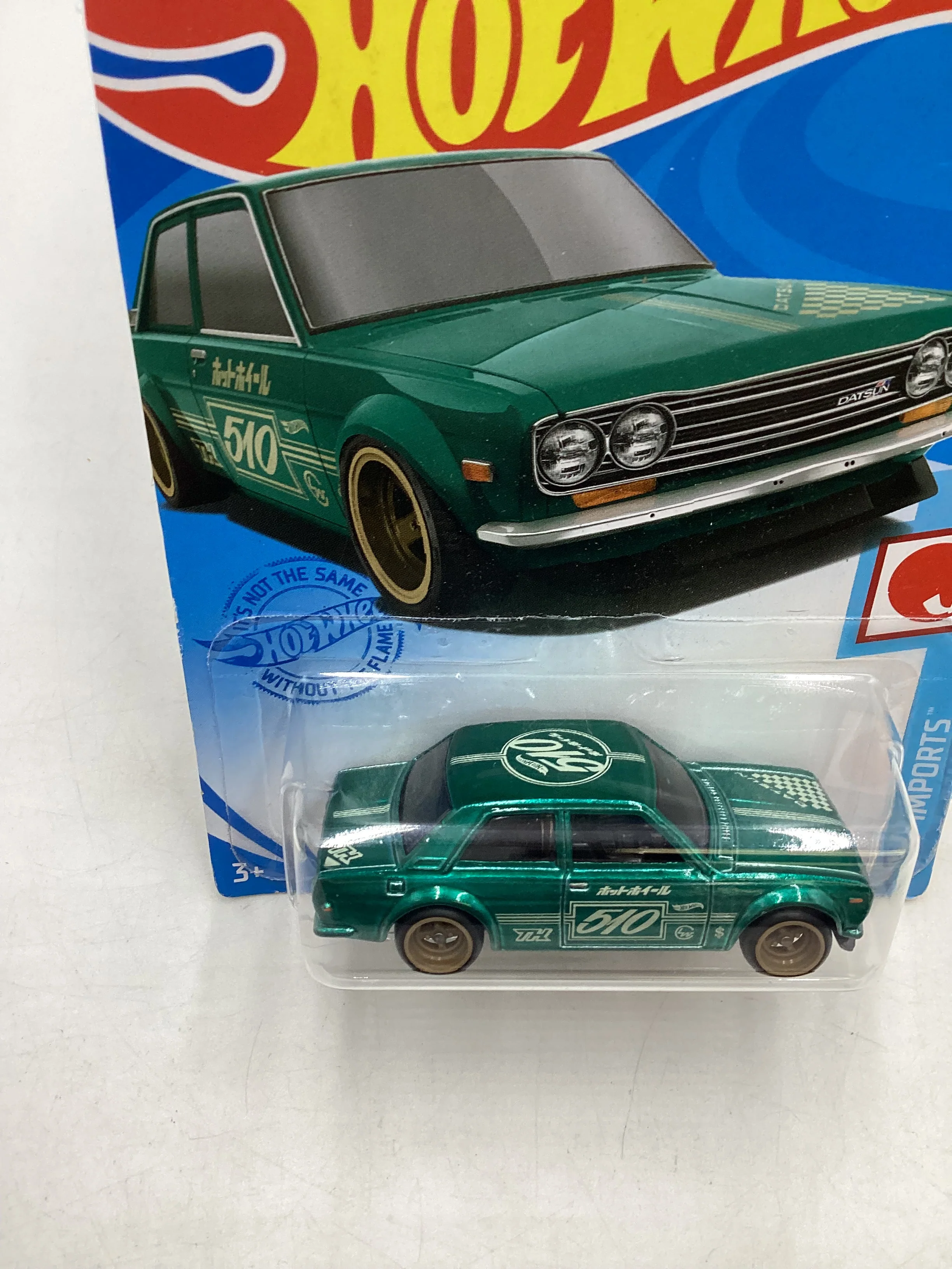 2021 Hot Wheels Super Treasure Hunt #162 71 Datsun 510 W/Protector - Image 6