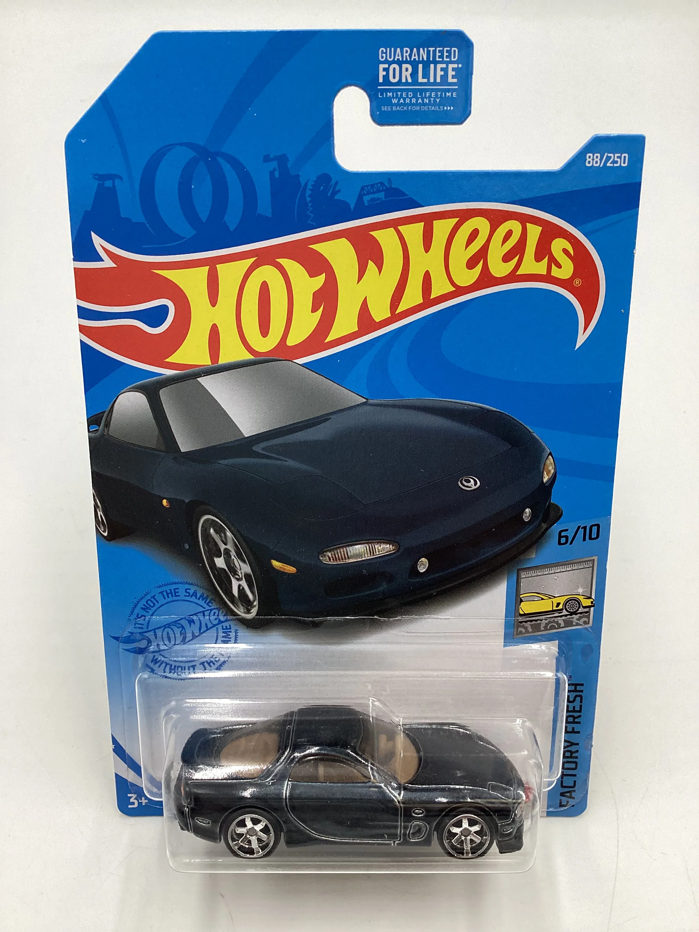 2021 Hot Wheels Super Treasure Hunt 95 Mazda RX-7 Black W/Protector - Image 2