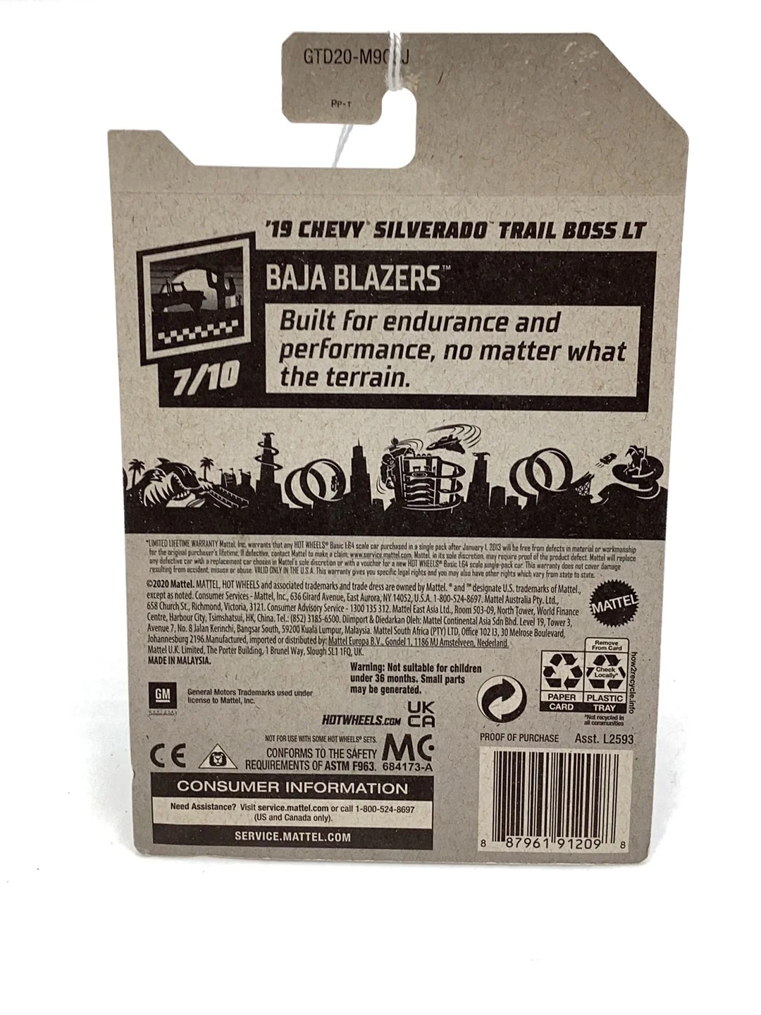 2021 hot wheels Zamac #80 19 Silverado Trail Boss LT #7 see desc. 147B - Image 7