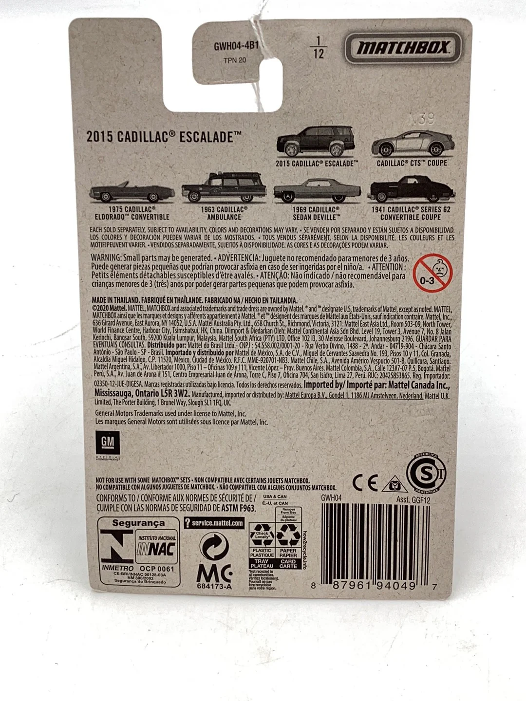 2021 Matchbox Cadillac collection 2015 Cadillac Escalade Walmart exclusive 1/12 JJ4 - Image 6
