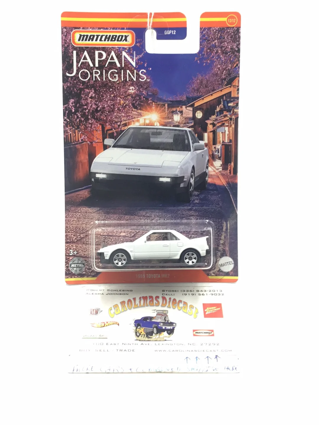 2021 Matchbox Japan Origins #12 1985 Toyota MR2 lights up LH Drive 155F