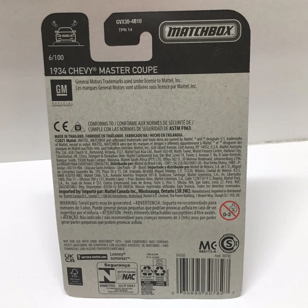 2021 matchbox W case #6 1934 Chevy Master Coupe 12G - Image 3