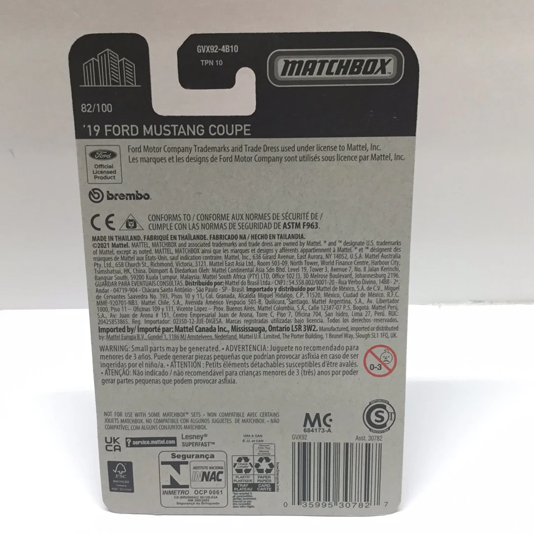 2021 matchbox W case #82 19 Ford Mustang  Coupe brembo 27E - Image 3