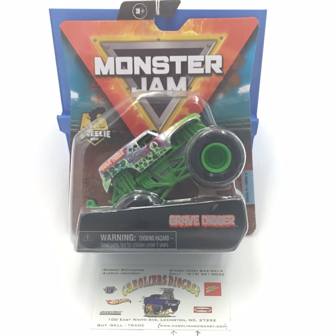 2021 monster jam Series 21 Grave Digger wheelie bar 124G