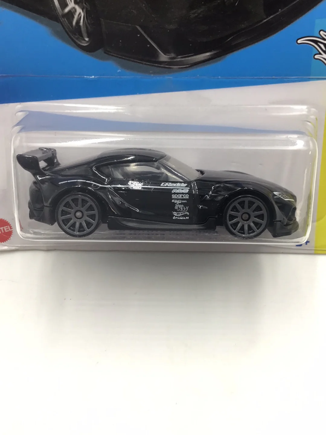 2022 hot wheels #160 20 Toyota GR Supra black GameStop exclusive (Cracked Blister) - Image 2