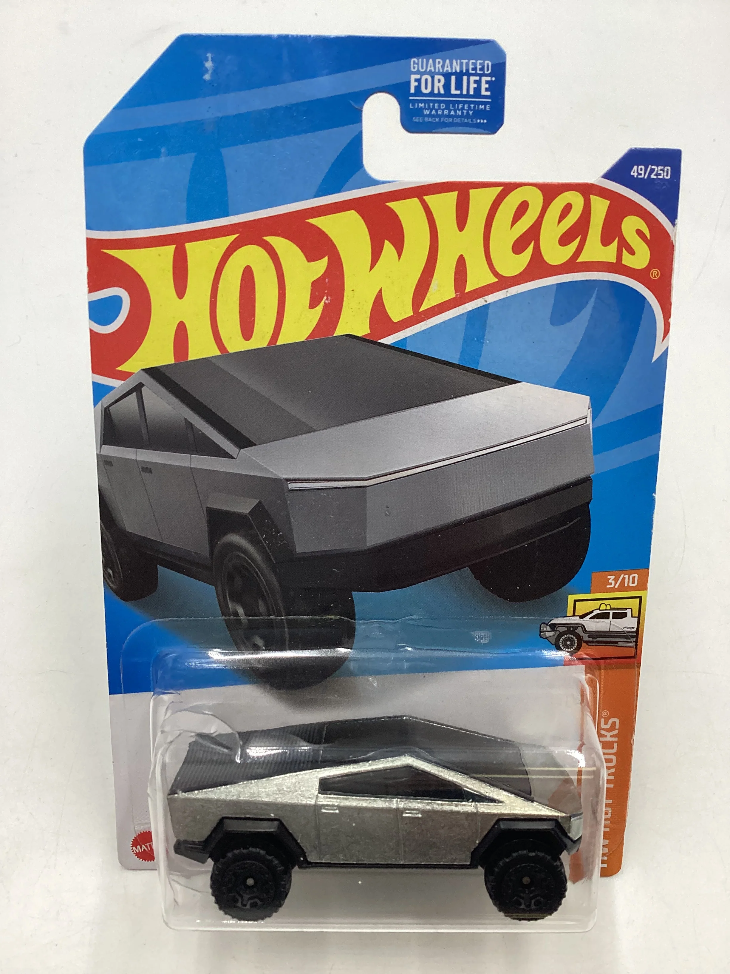 2022 Hot Wheels #49 Tesla Cybertruck (Bad Card) - Image 2