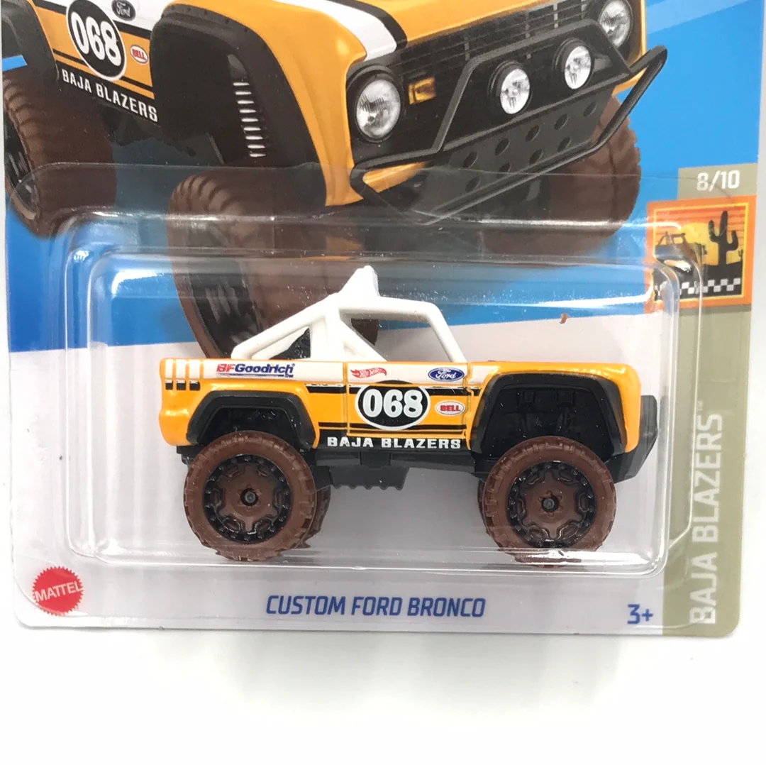 2022 hot wheels #74 Custom Ford Bronco yellow Dollar general exclusive 30C - Image 2