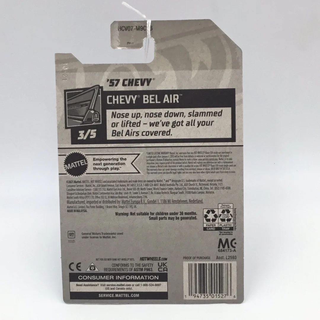 2022 hot wheels B Case #44 57 Chevy W2 - Image 4