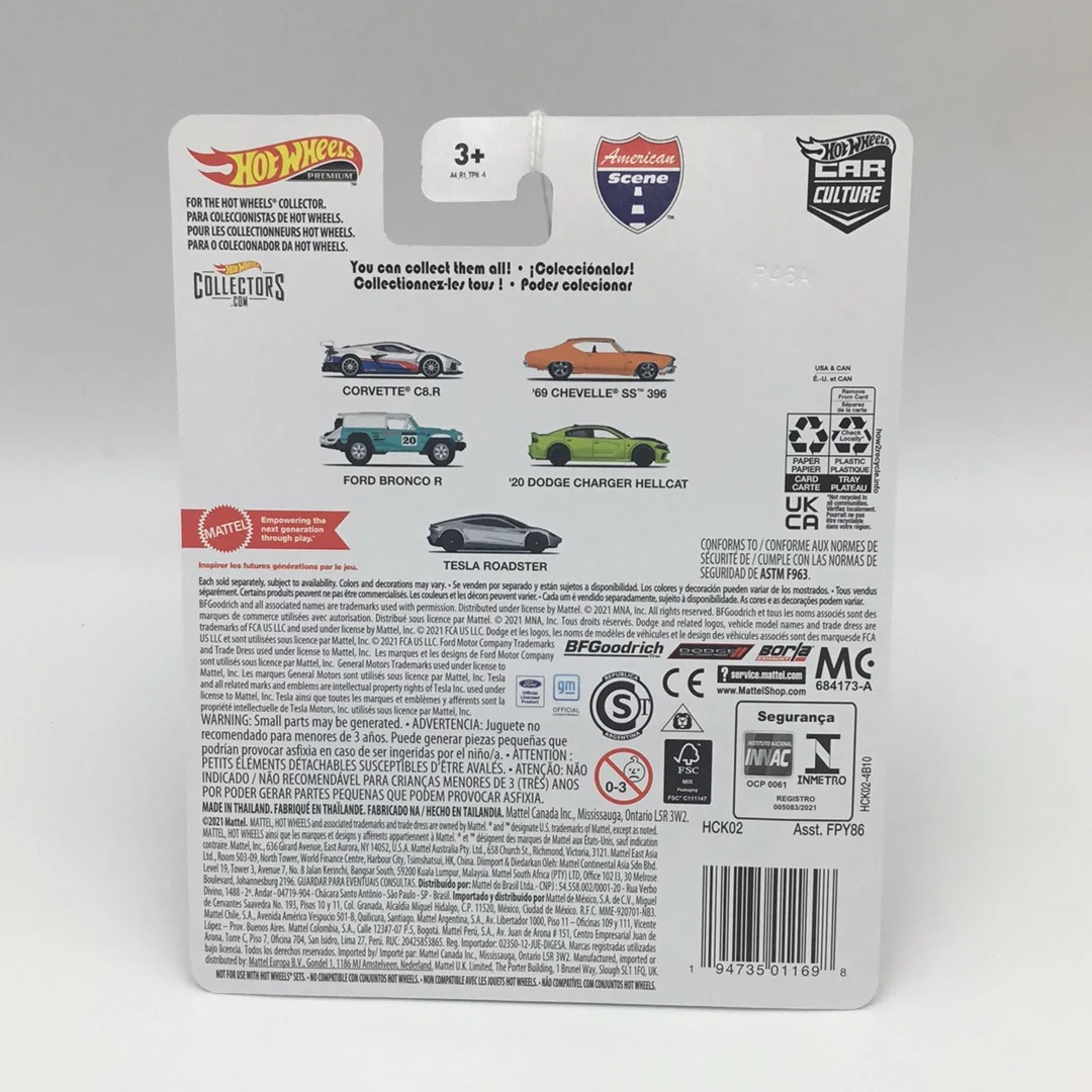 2022 Hot wheels Car Culture American Scene #5 Tesla Roadster M8 - Image 4