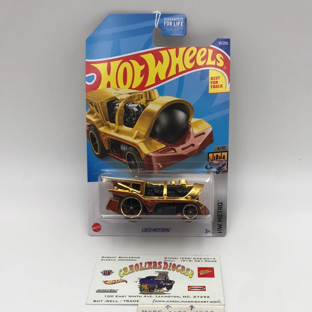 2022 hot wheels H case #31 Loco Motorin Gold JJ1