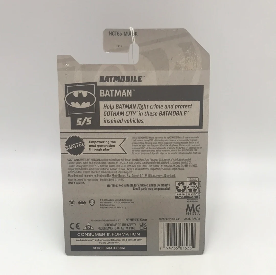 2022 hot wheels K case #178 Batmobile grey 118G - Image 5