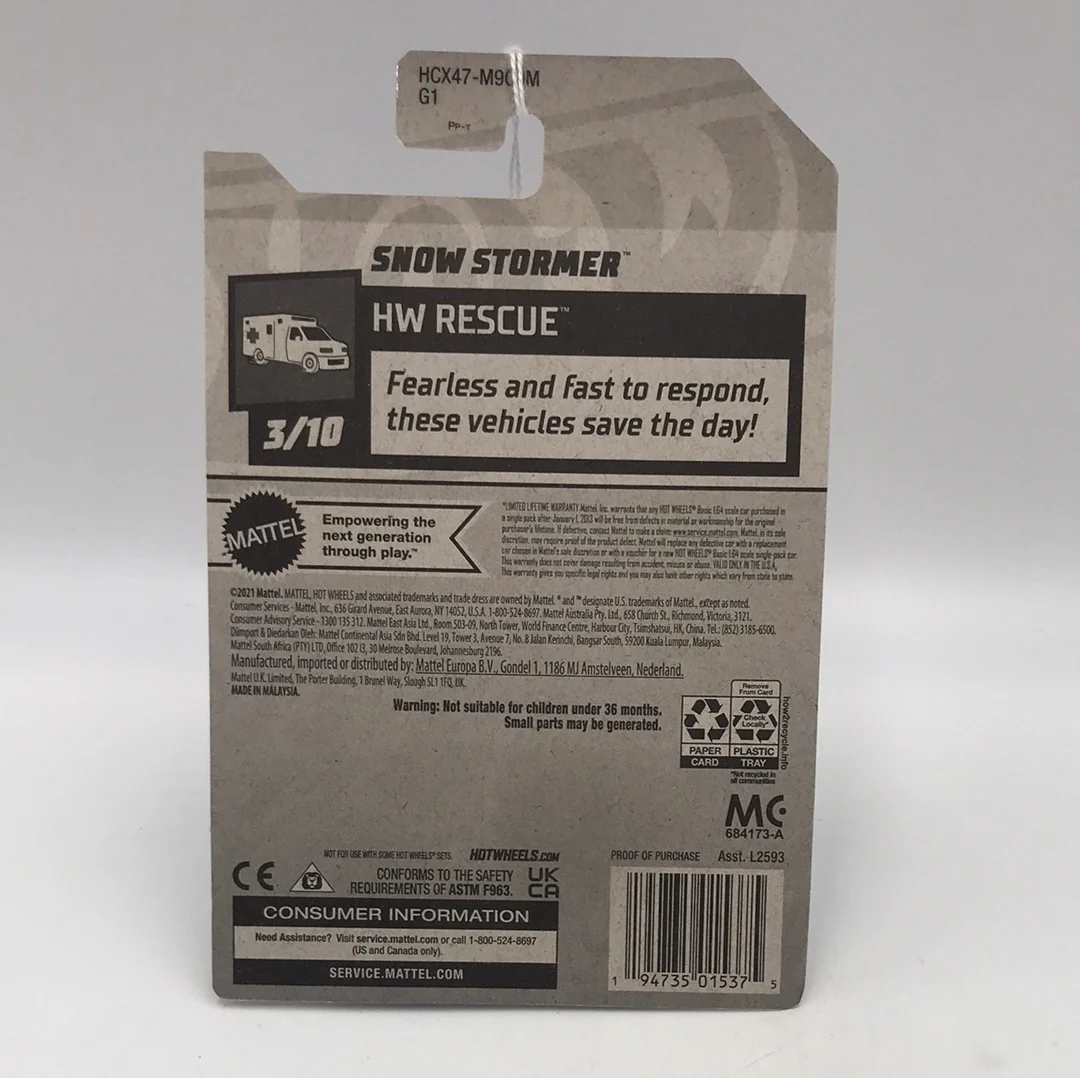 2022 hot wheels L M  case #145 snow stormer PP5 - Image 4