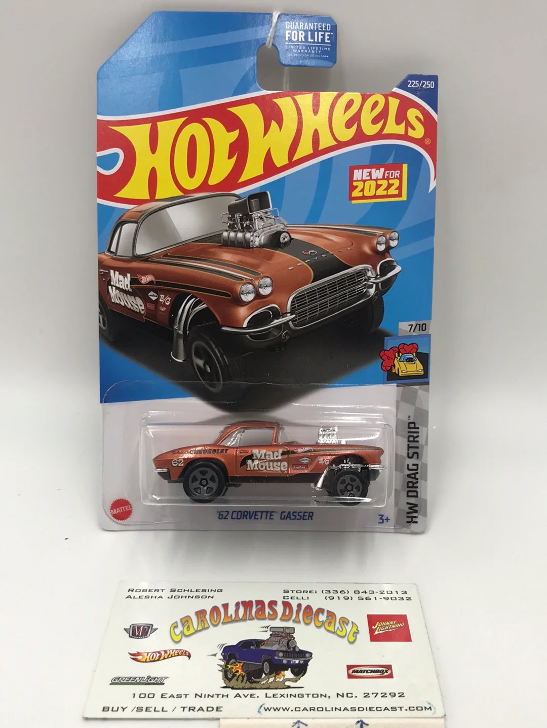 2022 hot wheels L M case #225 62 Corvette Gasser Mad Mouse 11E