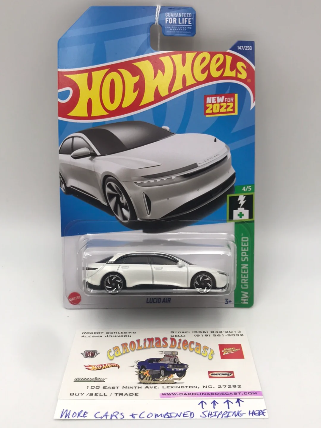 2022 hot wheels N case #147 Lucid Air white 42G