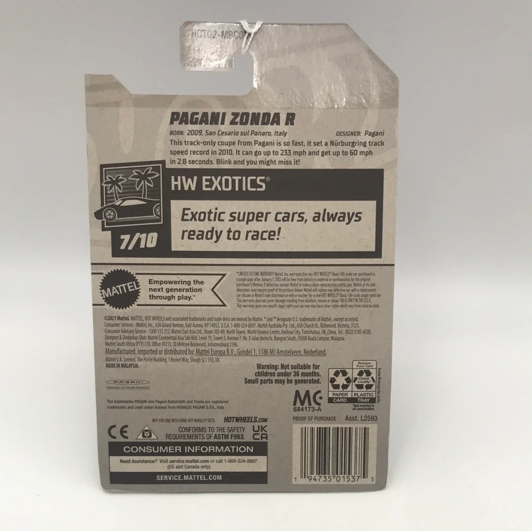2022 hot wheels N case #215 Pagani Zonda R 102D - Image 4